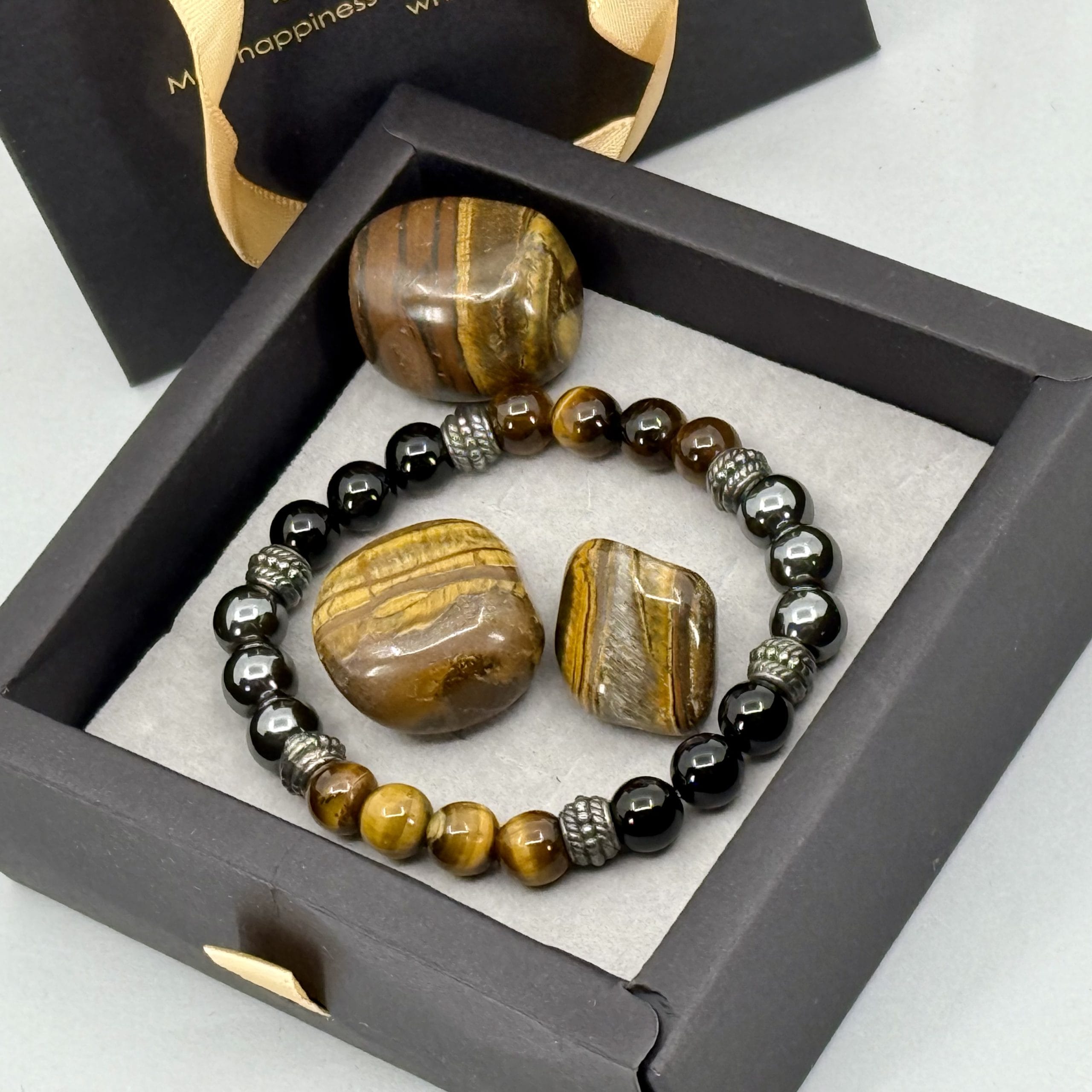 Magnetische Armband Titanium Jeroot Met Zwarte Obsidiaan - Verstelbaar, Roségoud, Voor Welzijn En Energie Verstelbare Geluk Armband Magnetische Armband Titanium Jeroot Met Zwarte Obsidiaan - Verstelbaar, Roségoud, Voor Welzijn En Energie Verstelbare Geluk Armband