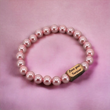 Roze Schelp 🐚 parels Dames armband | 8mm kralen