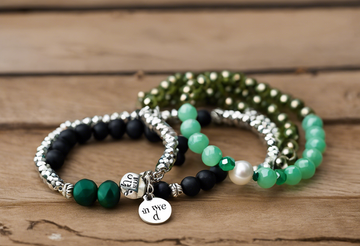 Initial Green Bracelets | Zebra Stone Jasper Bracelet at Armbanden.nl