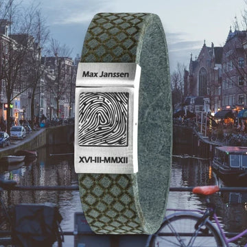 Leren gravure armband gepersonaliseerd