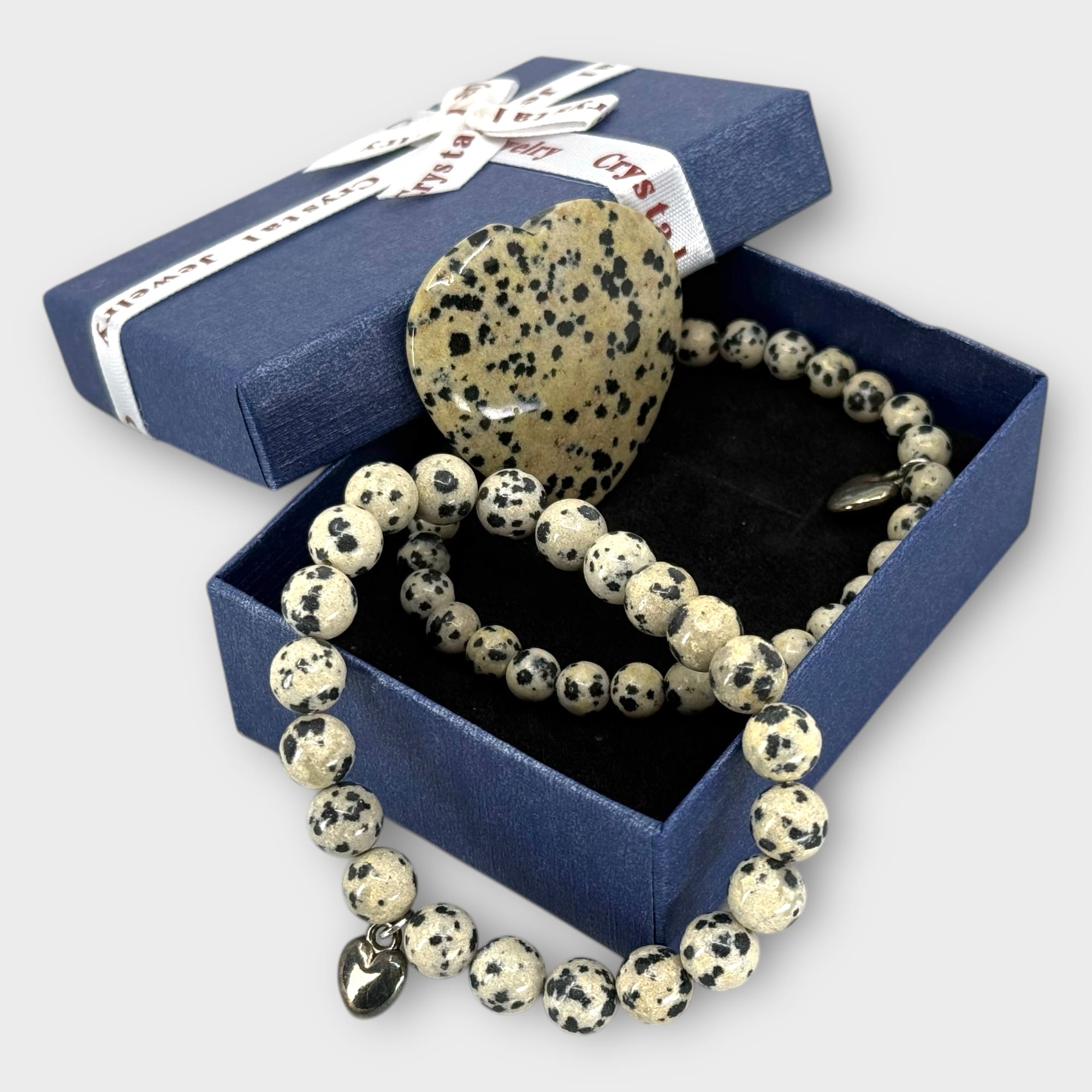 2 x Dalmatian Jaspis ‘Koeien Armband’ 🐄 – Incl Doosje