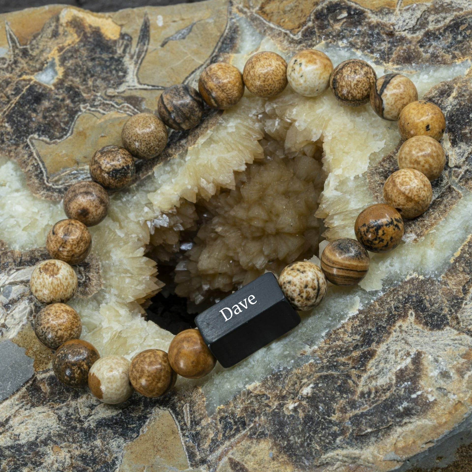 Beige Picture Jasper | 8mm Kralen Armband