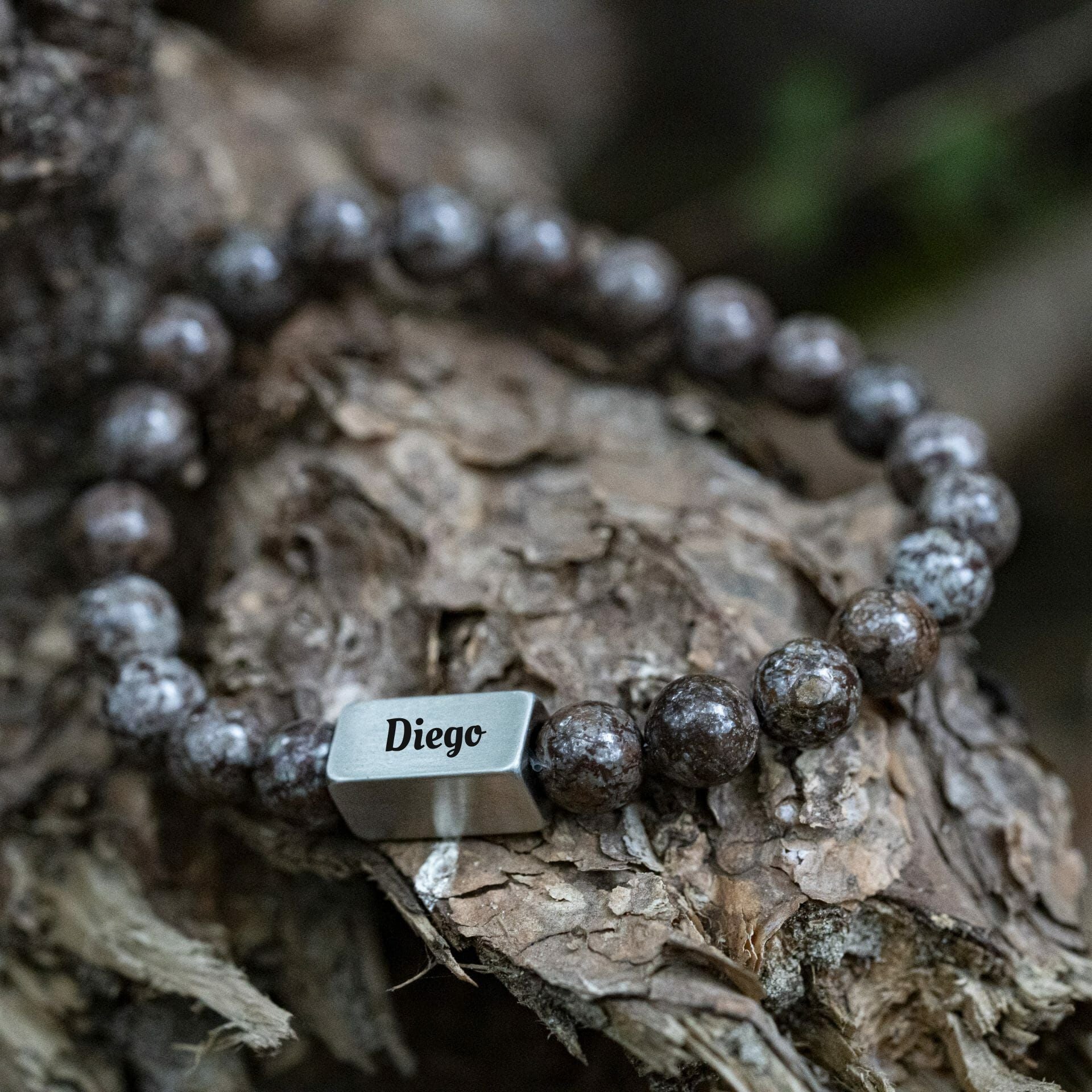 Exclusieve Rode Obsidiaan Kralen Armband - Mexicaanse Steen