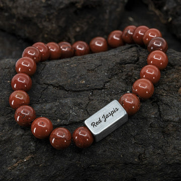 Great Red Dragon - Rode Jasper Kralen armband