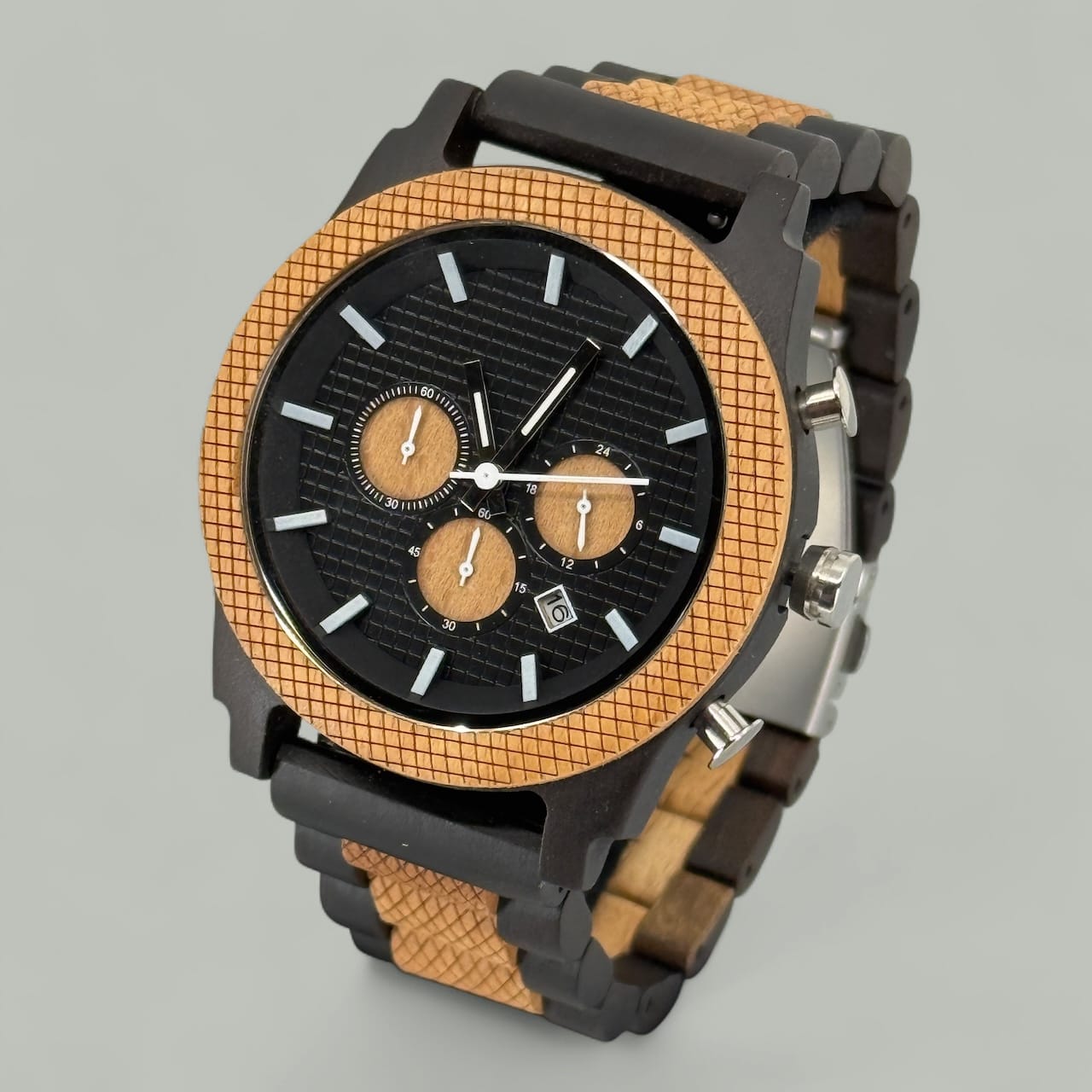 TimberWood Quantum™ – Houten Heren Horloge Chronograaf