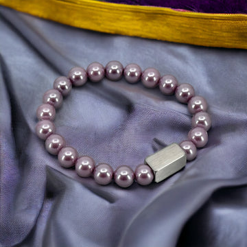 Paarse Schelp 🐚 parels Dames armband | 8mm kralen