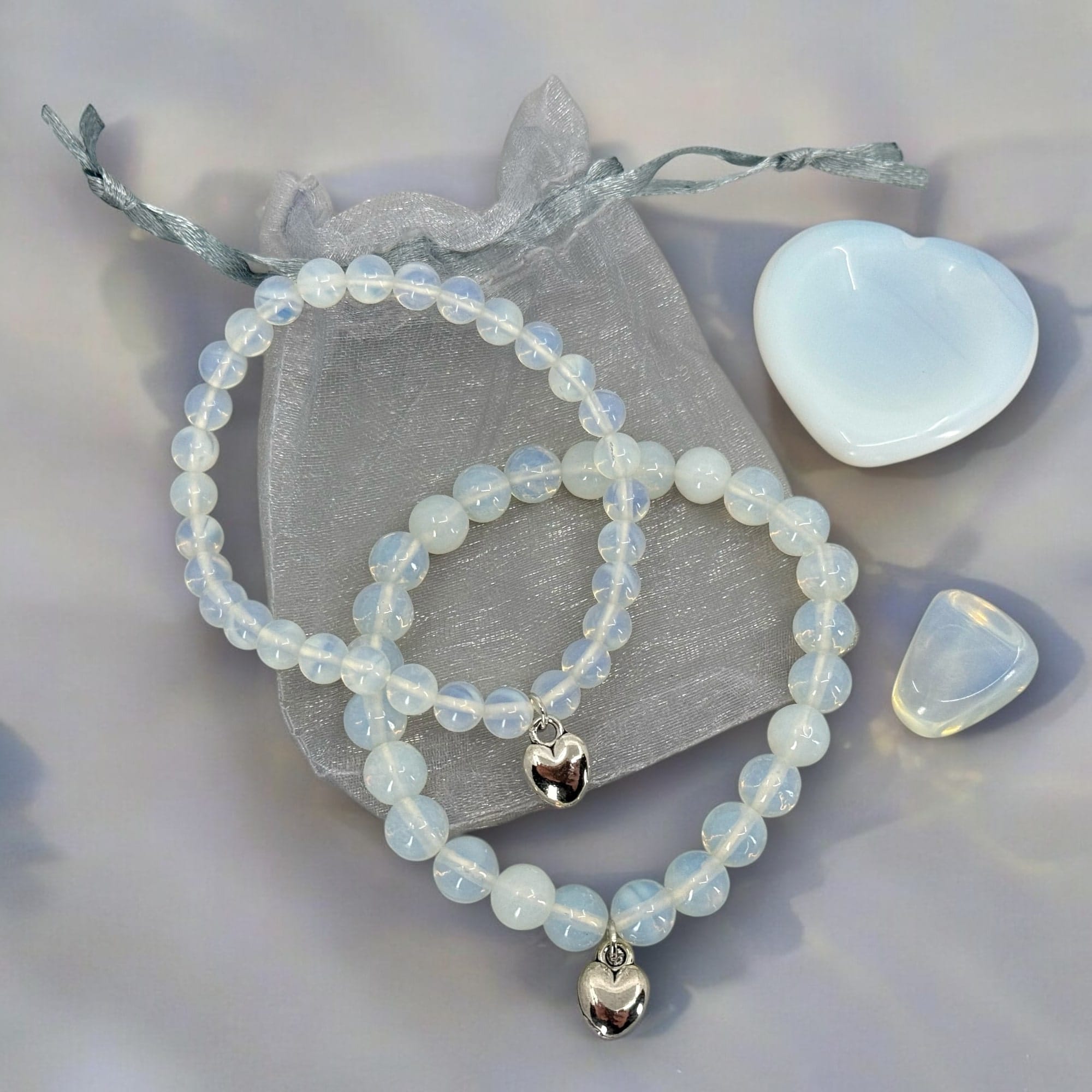 Opaliet Armband en Edelstenen Set – Stralende Harmonie in een Cadeauzakje