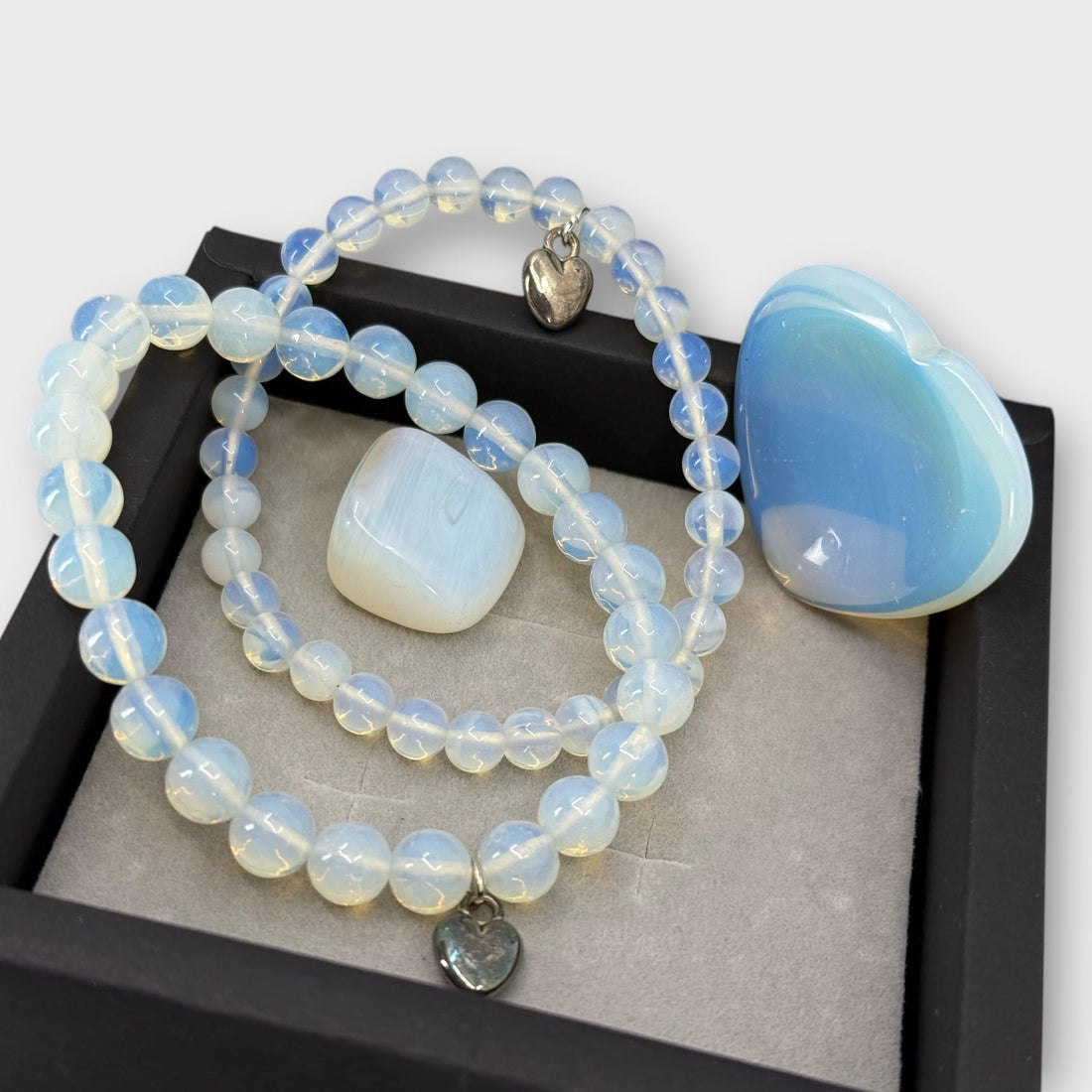 Opalite 2 Armbanden Set + Edelstenen met Cadeauverpakking