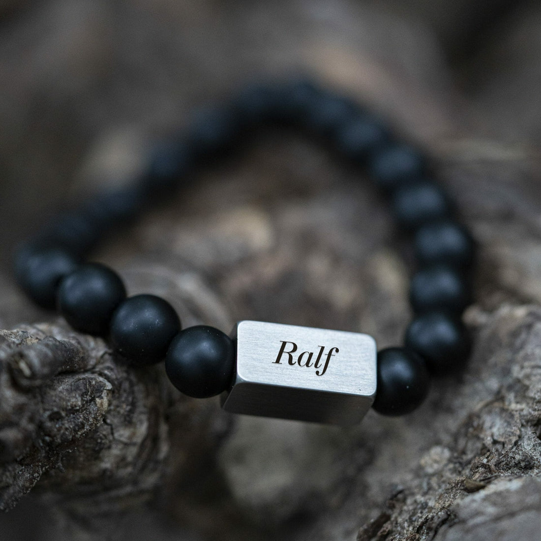 Natuurstenen Zwart Matte Onyx – Kralen armband