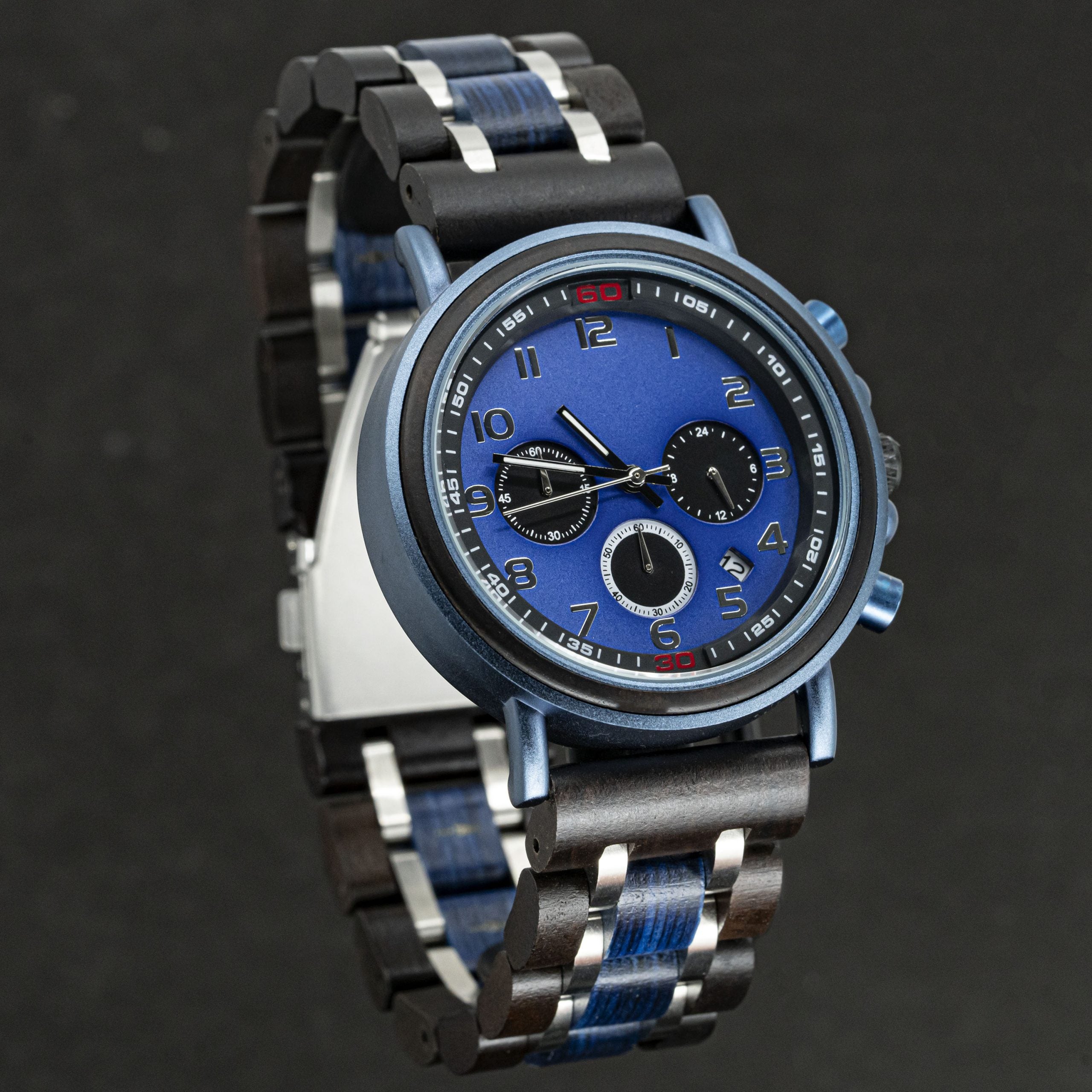 Sea Master – TimberWood Marine blauw houten horloge