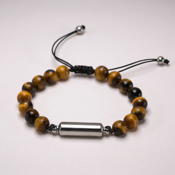 'Verstelbare' As-Armband met as-ruimte | 8mm Tijgeroog Kralen armband