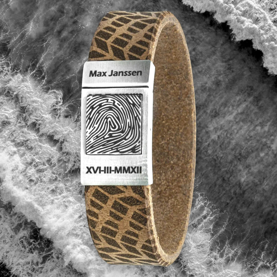 Vingerafdruk armband – Waterflow Edition – 8 leersoorten