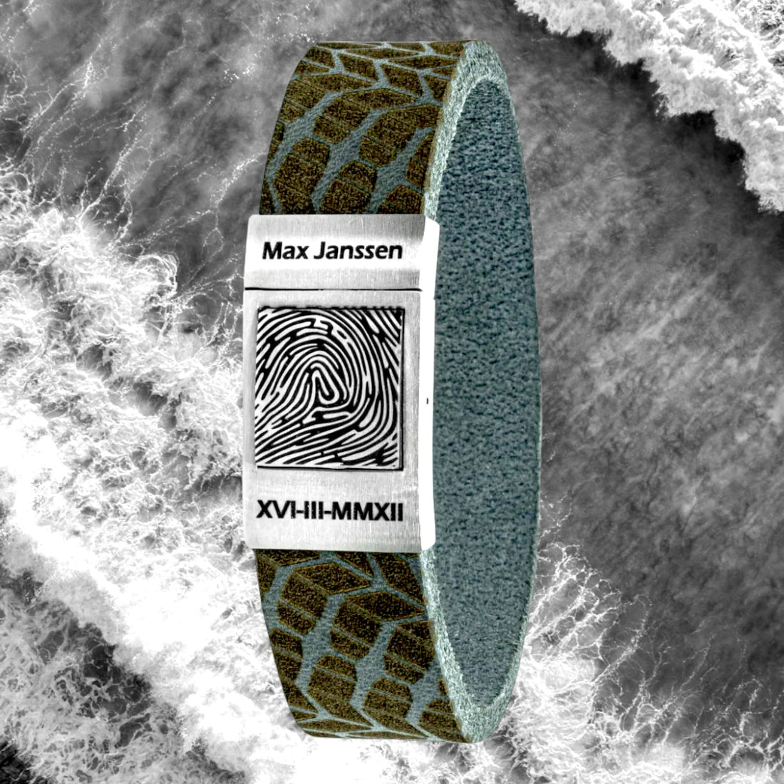 Vingerafdruk armband – Waterflow Edition – 8 leersoorten