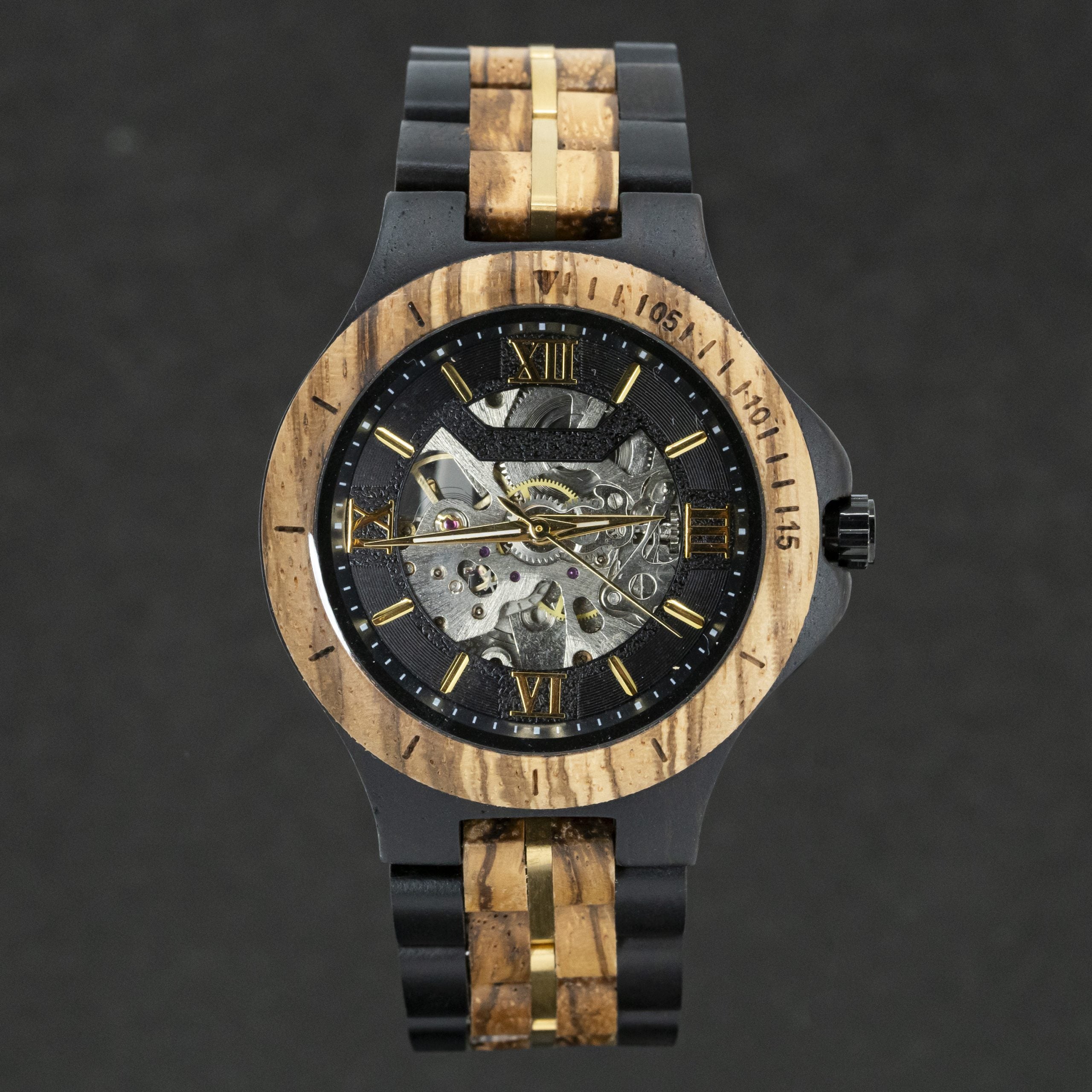 G6 TimberWood – Automatisch houten horloge (Skeleton)