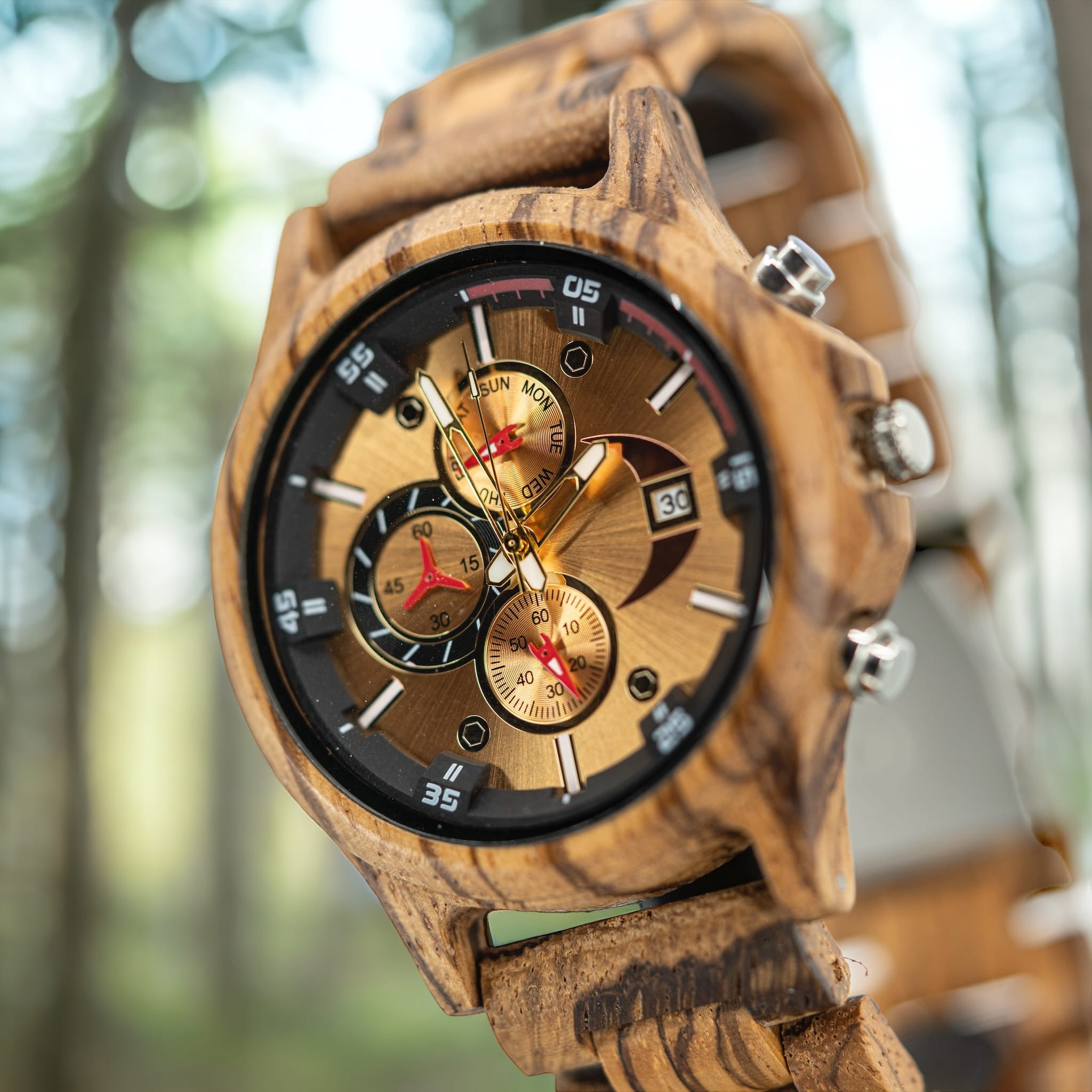 Golden Brown – Houten TimberWood horloge heren