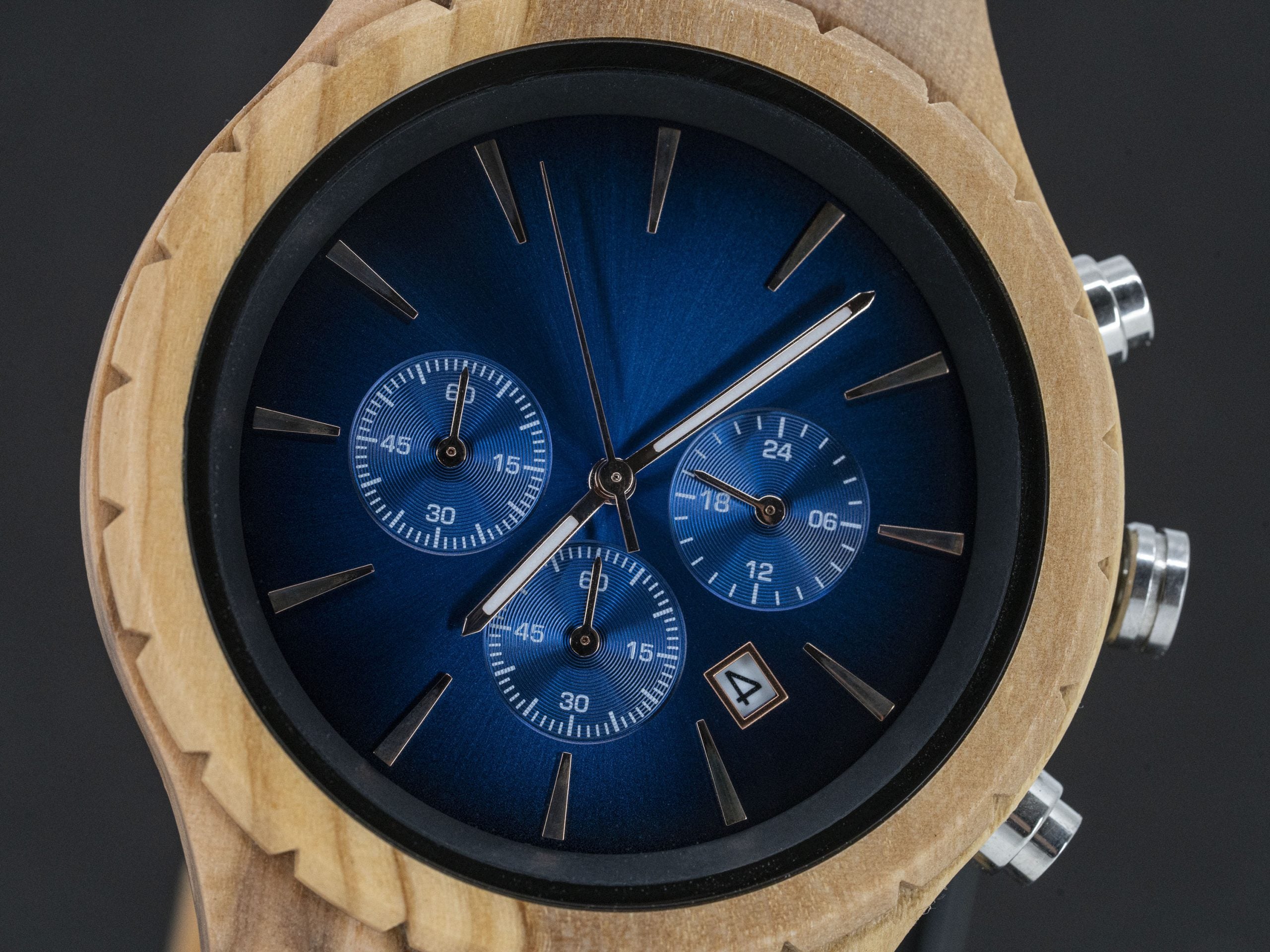 Blue Olive – Houten heren horloge Timberwood