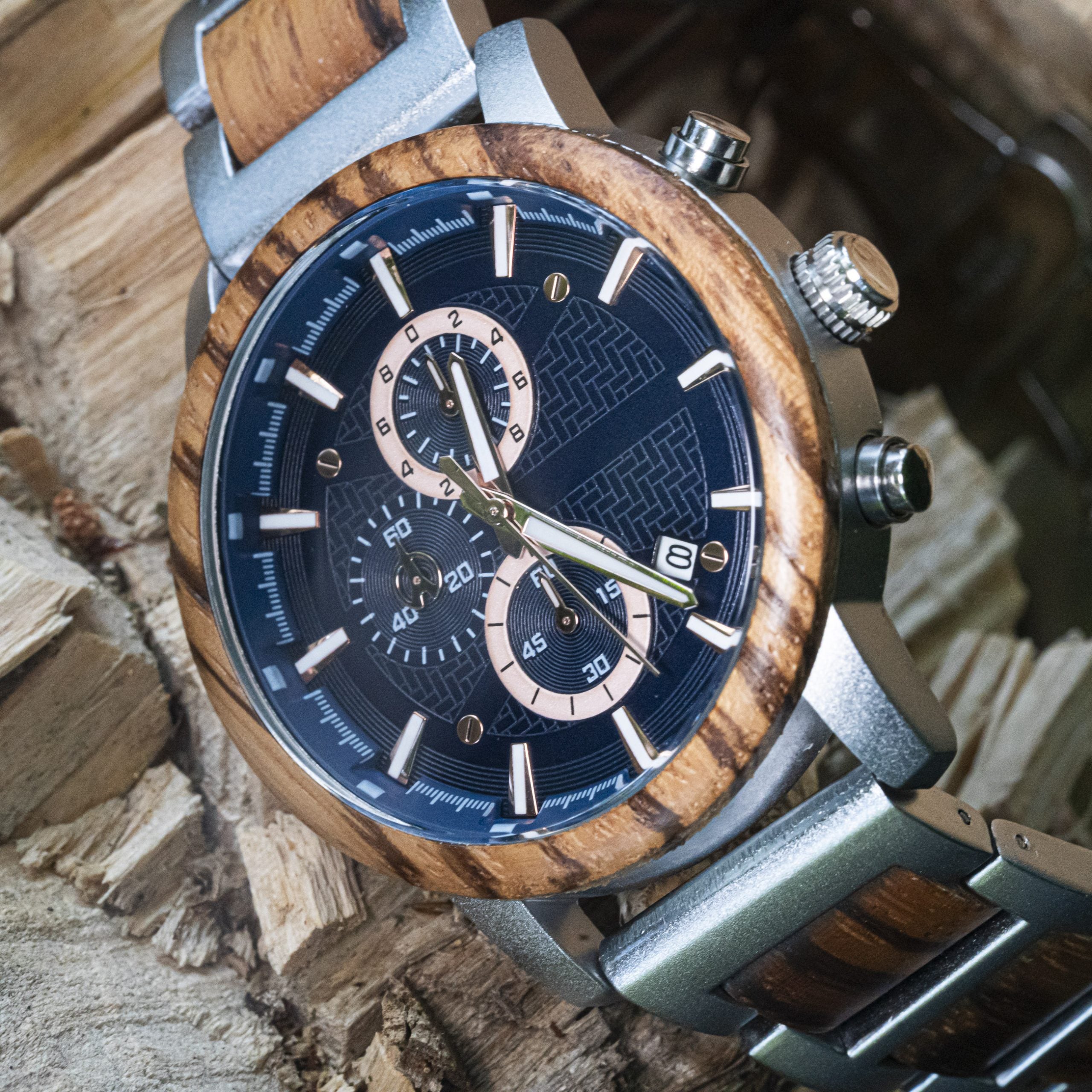 Sailor™ – TimberWood Chronograaf Houten heren Horloge