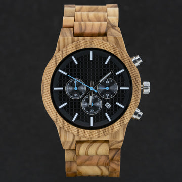 Aviator – Olijf Houten heren piloten horloge Timberwood