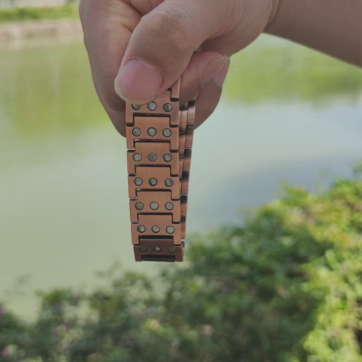 Maxi puur koperen Artritis Magneet Armband (3 magneet lagen)