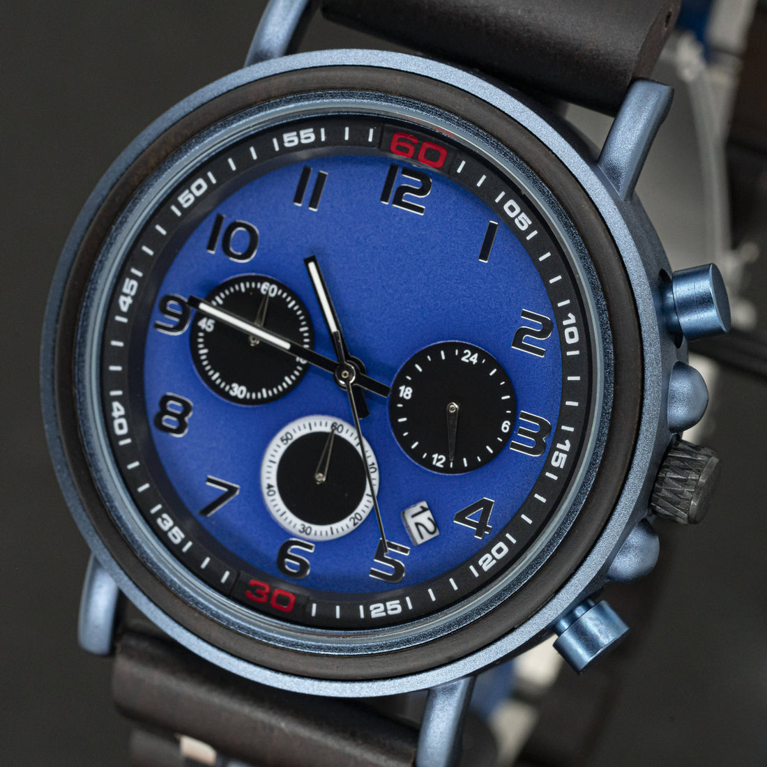 Sea Master – TimberWood Marine blauw houten horloge