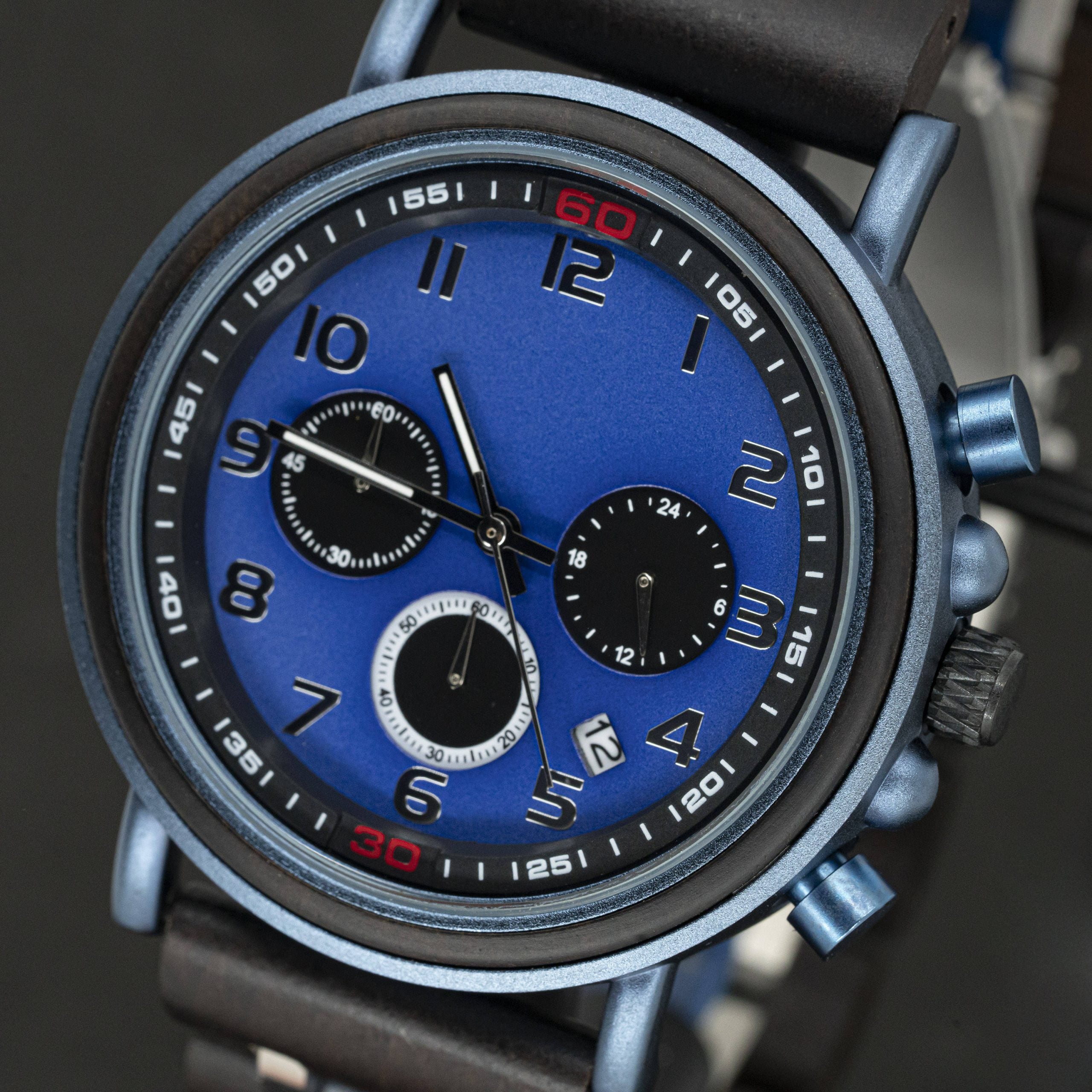 Sea Master – TimberWood Marine blauw houten horloge