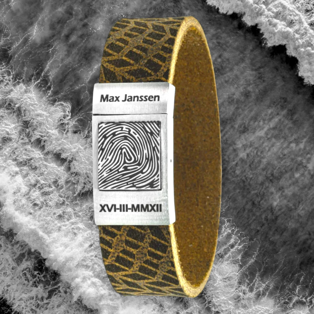 Vingerafdruk armband – Waterflow Edition – 8 leersoorten