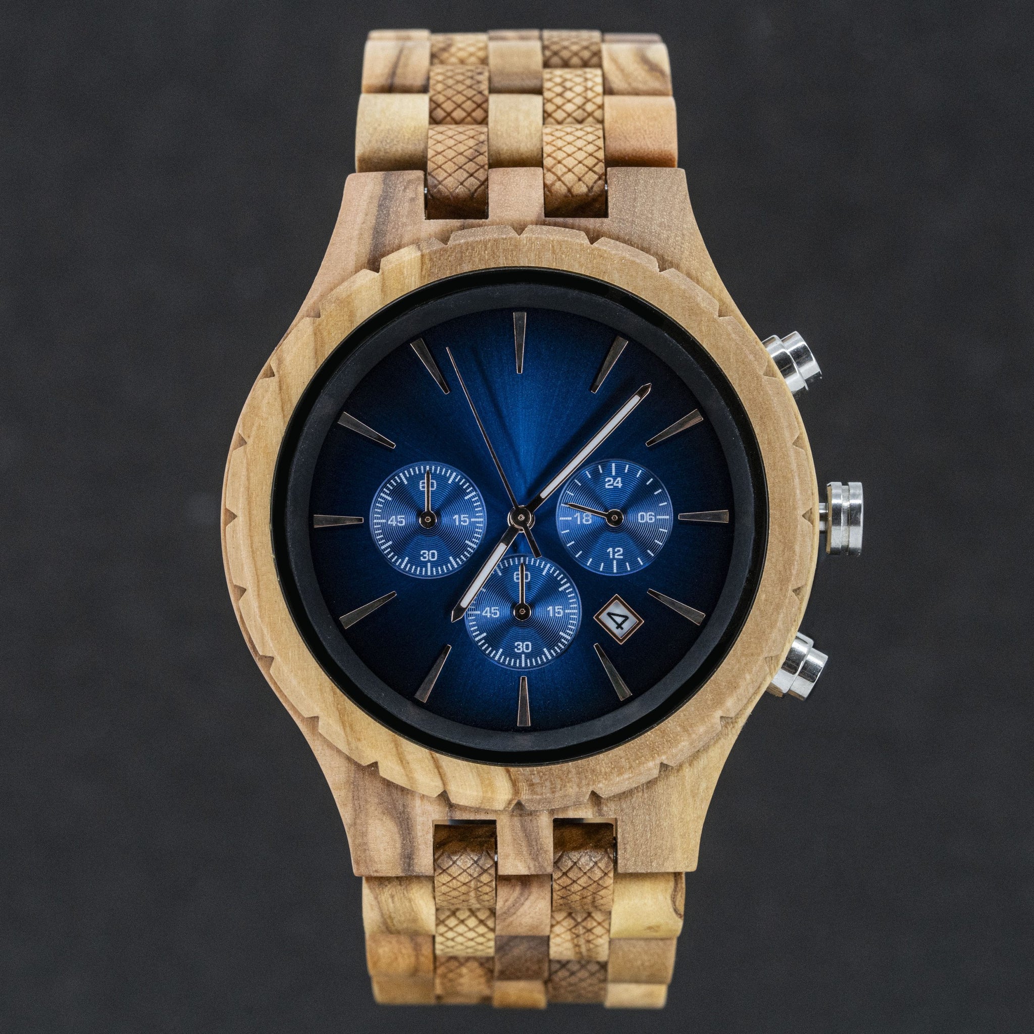 Blue Olive – Houten heren horloge Timberwood