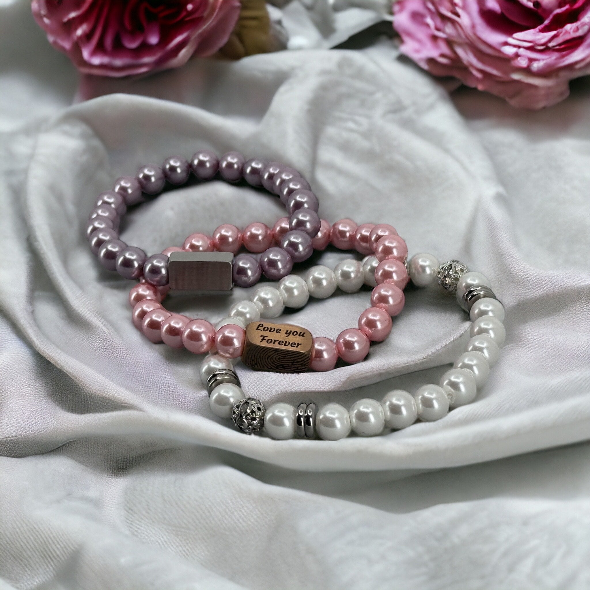 Zoetwater Parel armband | Roze