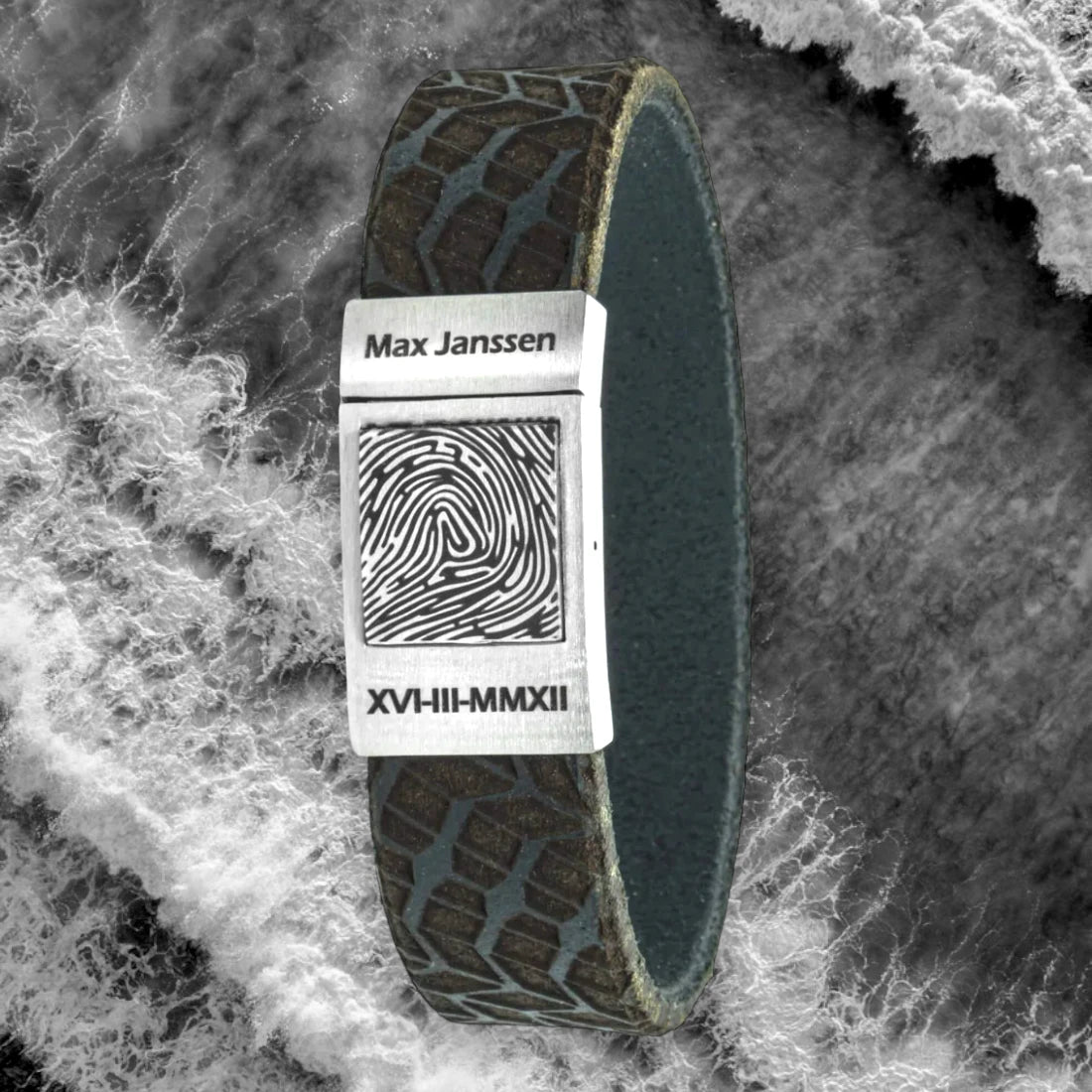 Vingerafdruk armband – Waterflow Edition – 8 leersoorten