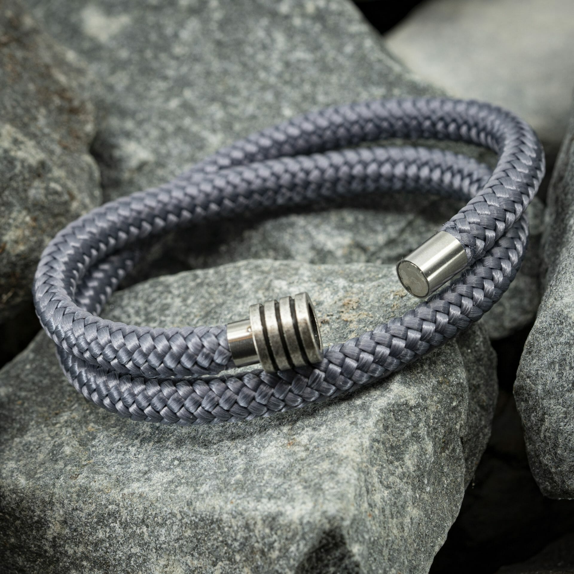 Navy™ Armband – Grijs Touw