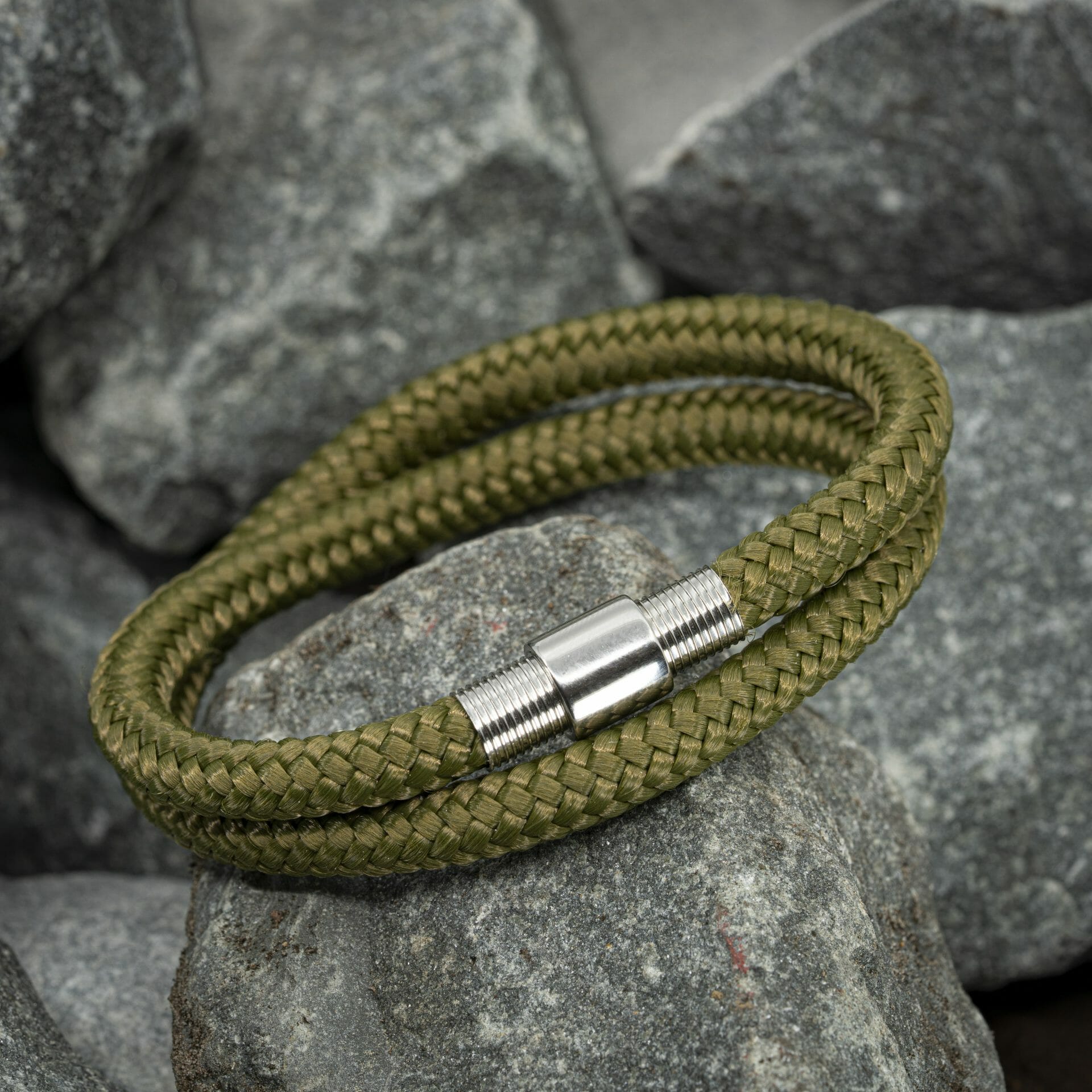 Navy™ Armband – Groen Touw (zelf samenstellen)