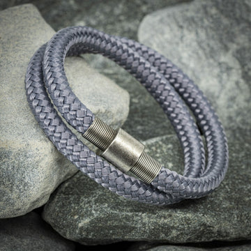 Vintage armband - Grijs touw
