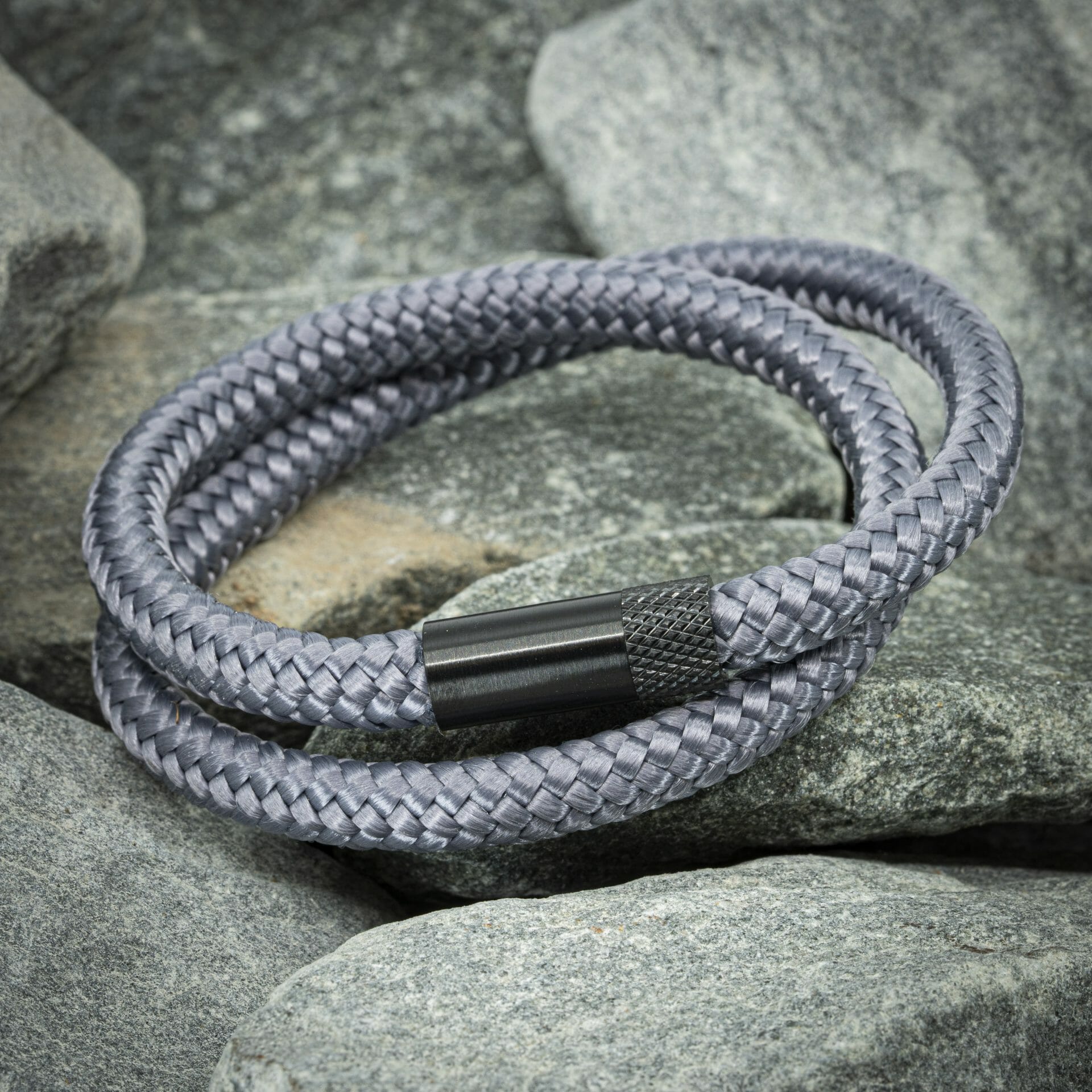 Navy™ Armband – Zwart Touw