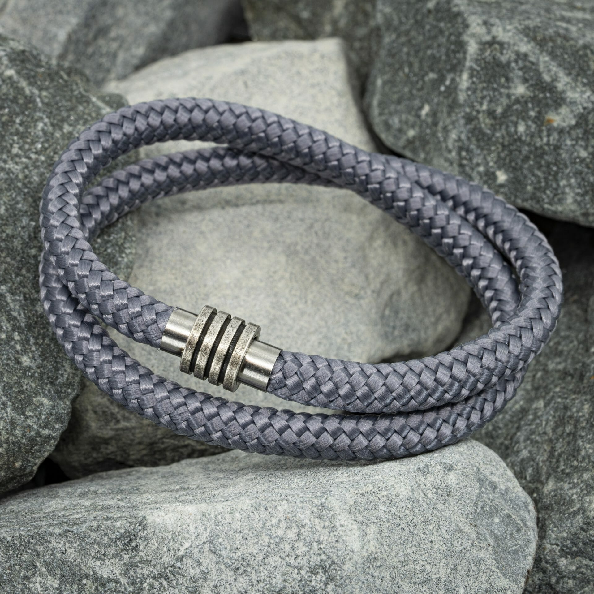 Navy™ Armband – Grijs Touw