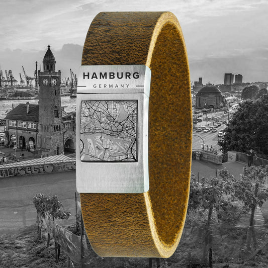 Kaupungin kartta Rannekoru Amsterdam Vintage nahka