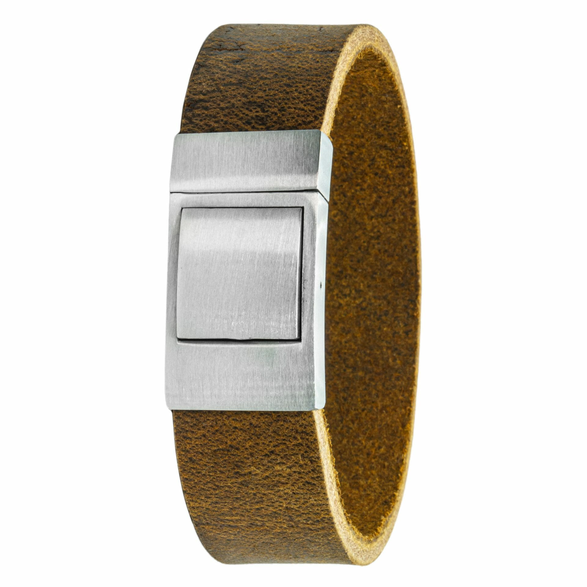 Eigen Pootafdruk armband Vintage leer