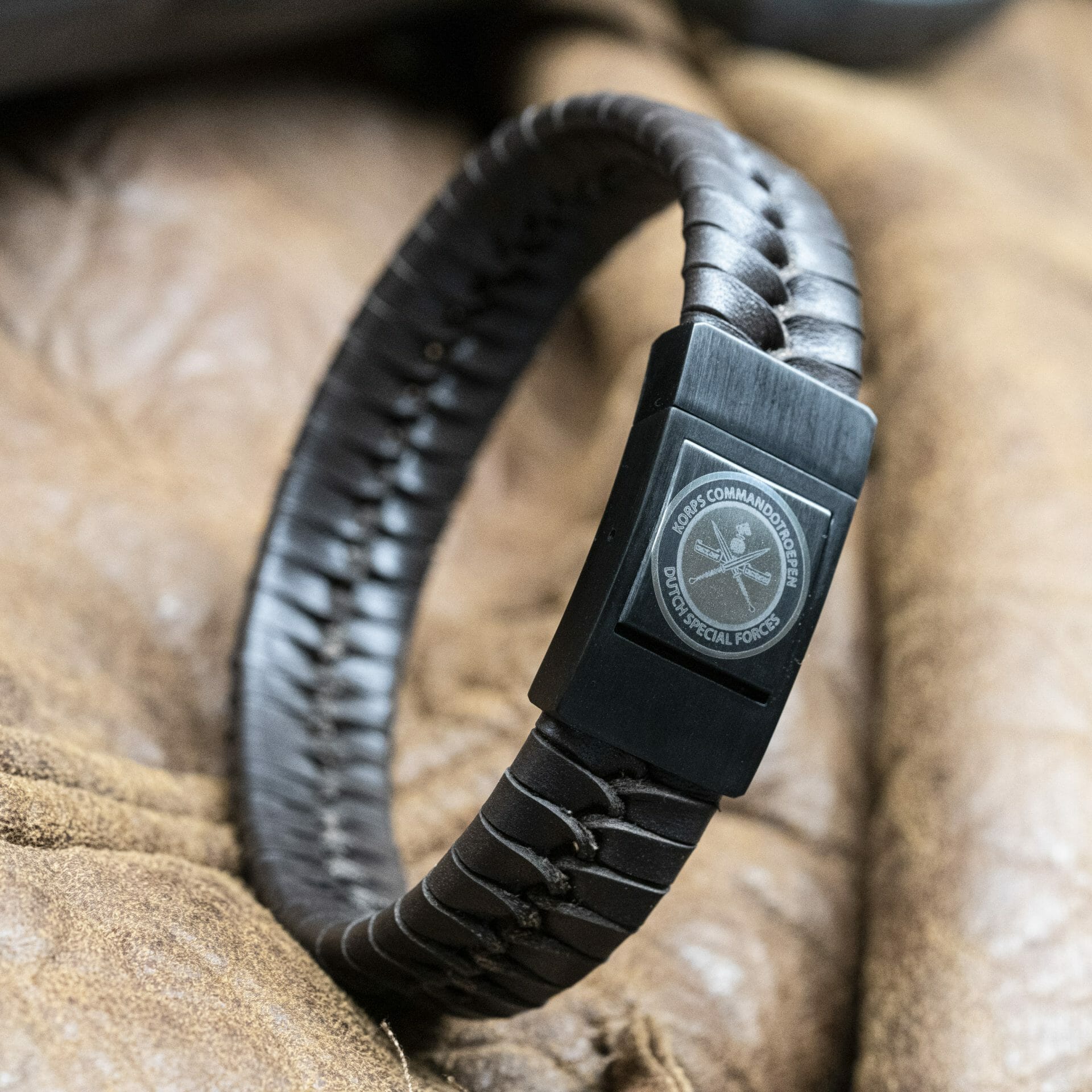 Luxe Logo armband: Commandotroepen Leger / Politie / Koninklijke Marechaussee / Militair