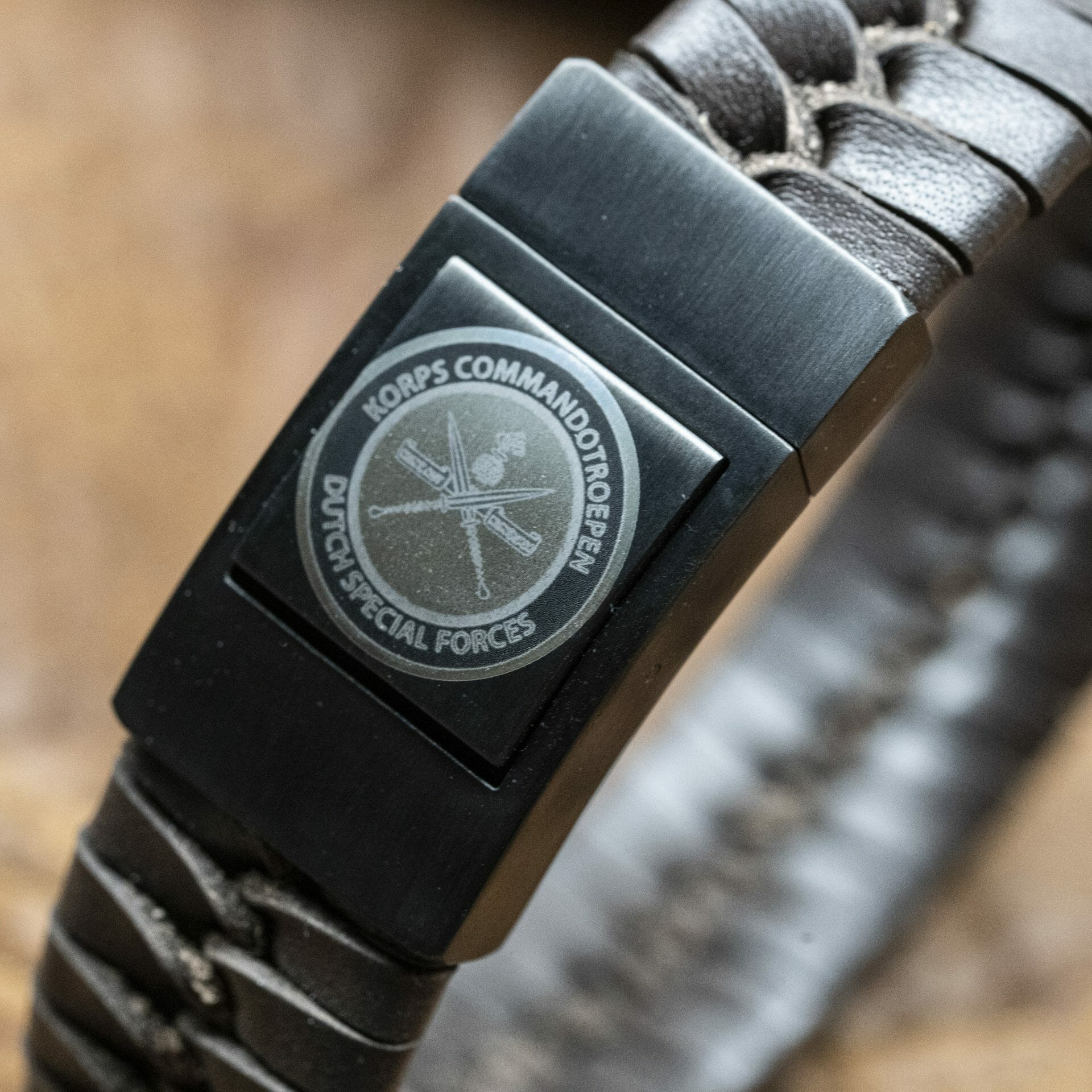 Luxe Logo armband: Commandotroepen Leger / Politie / Koninklijke Marechaussee / Militair