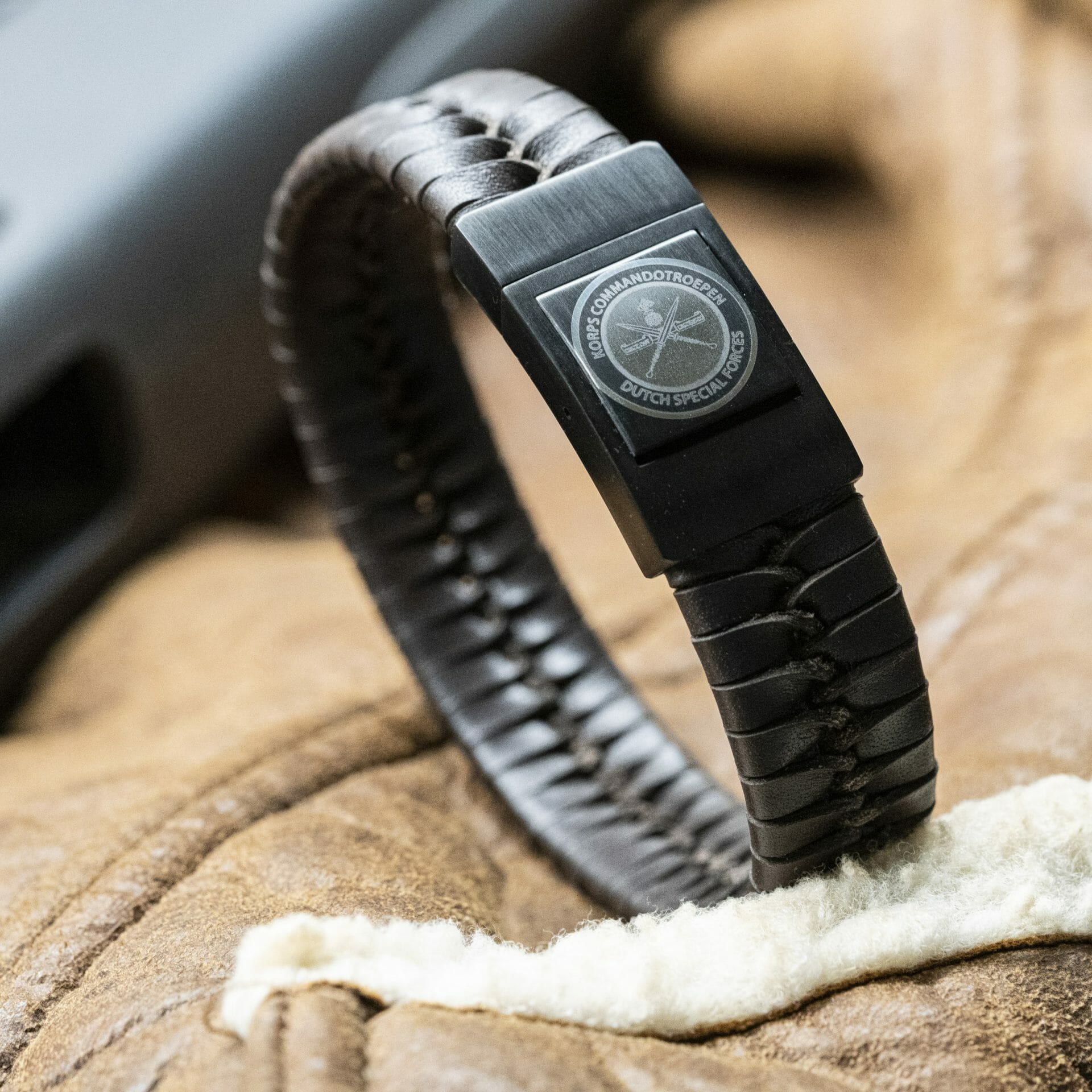 Luxe Logo armband: Commandotroepen Leger / Politie / Koninklijke Marechaussee / Militair