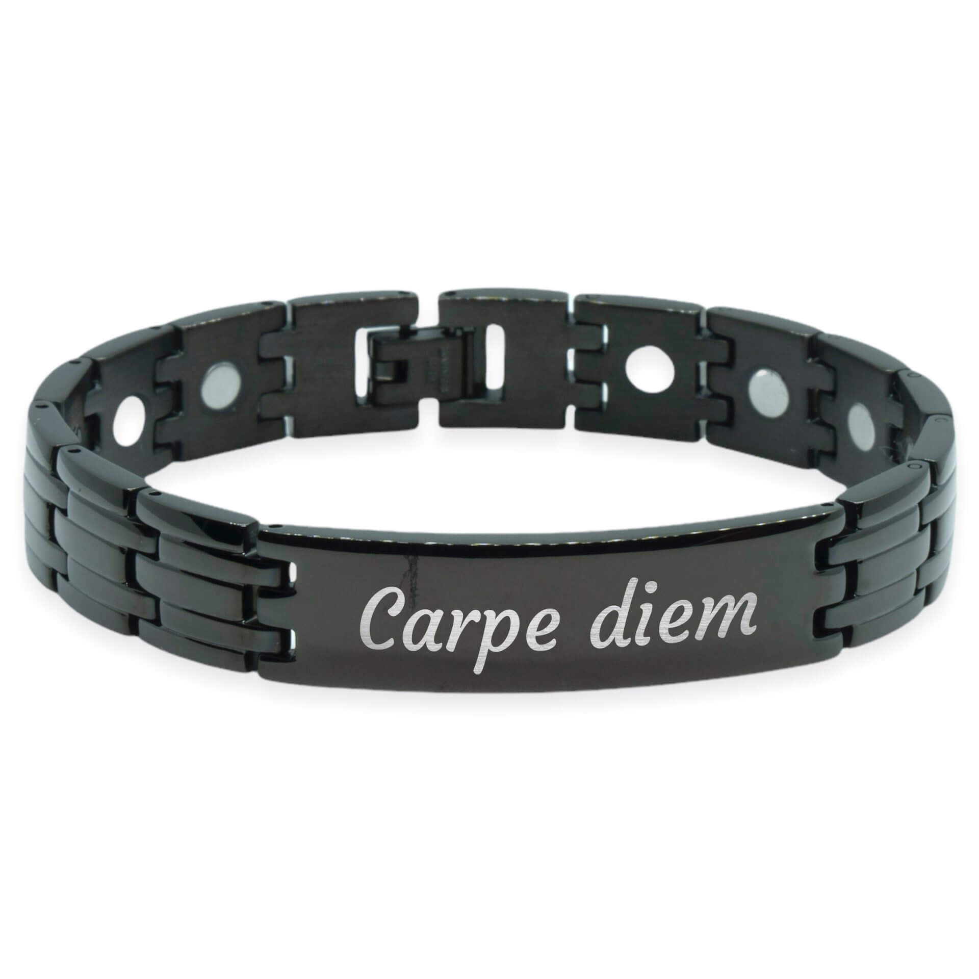Magneet Armband - Lillestrøm zwart + eigen gravure