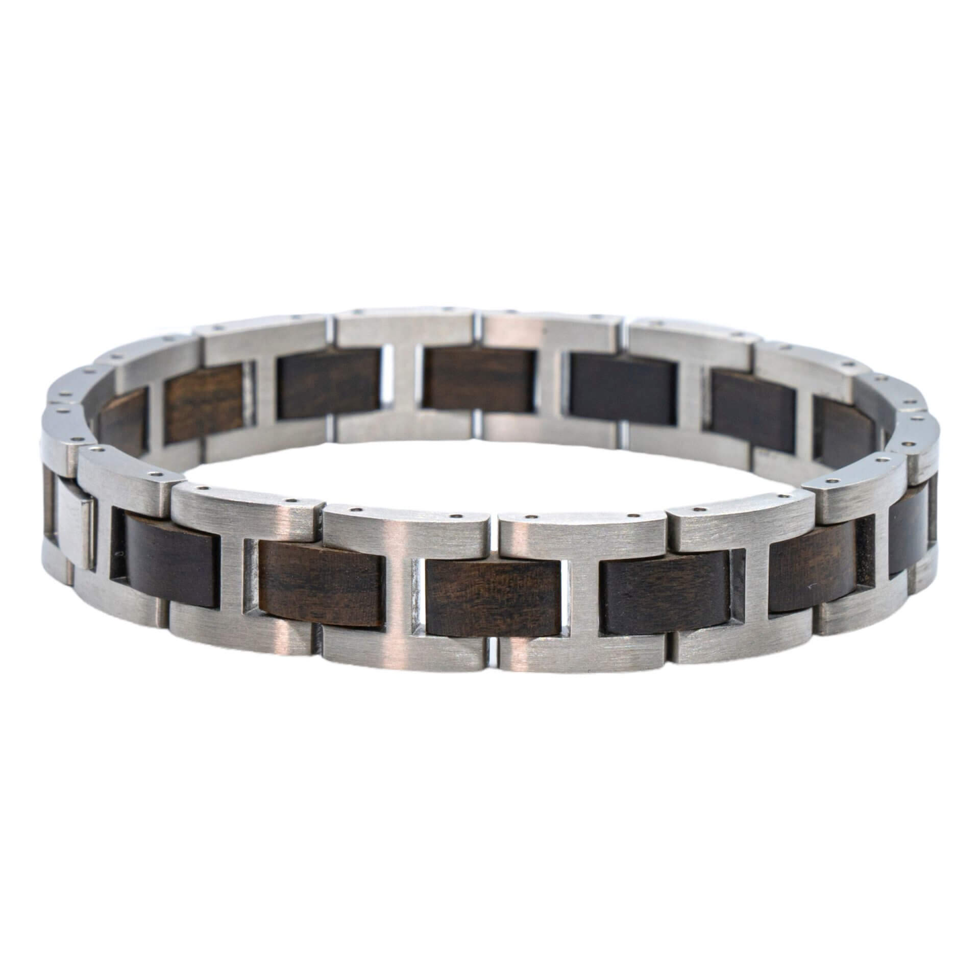 Dolomieten – Ebbenhout & Roestvrij Staal Houten Armband