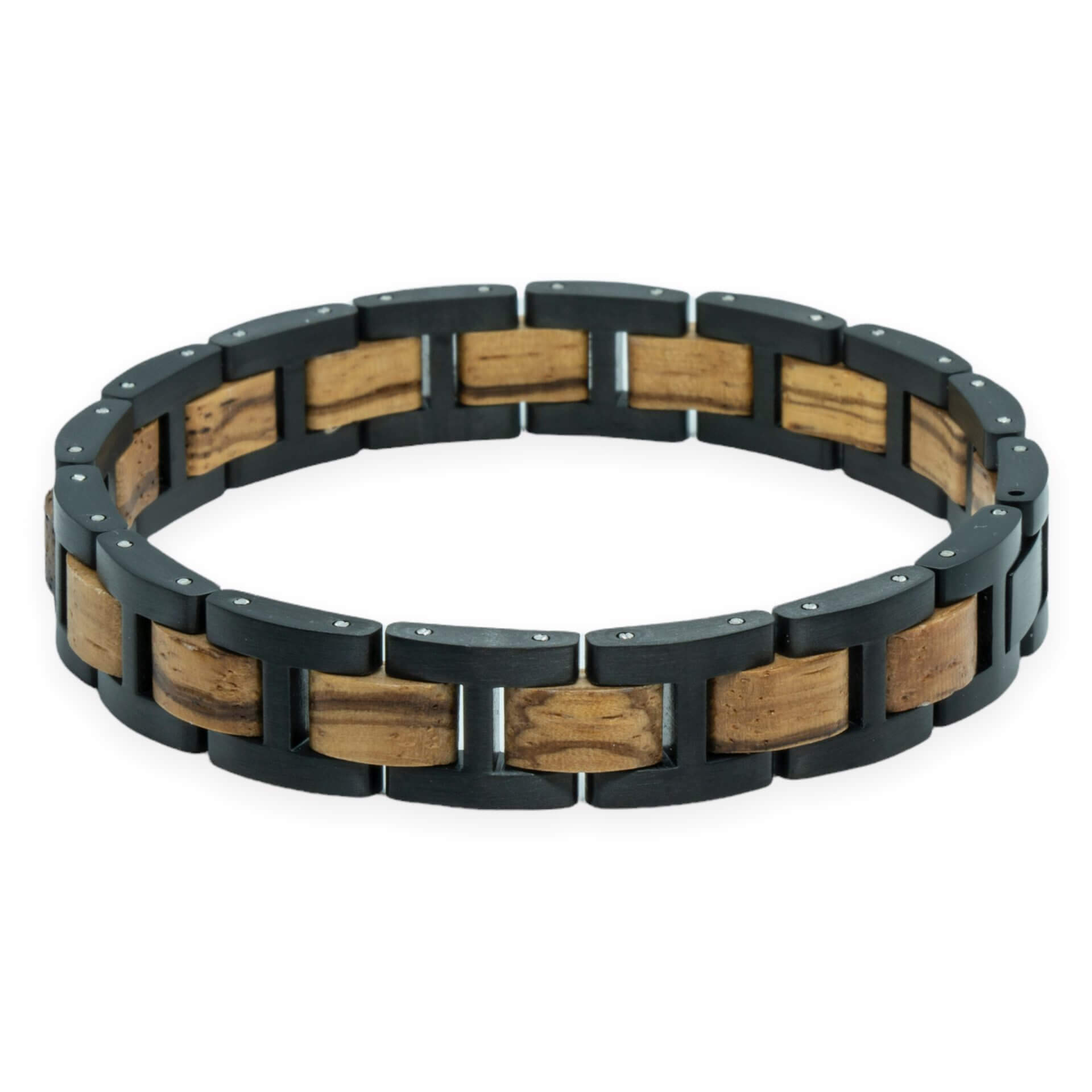 Matterhorn (Zebrano / Zwart) – Houten armband