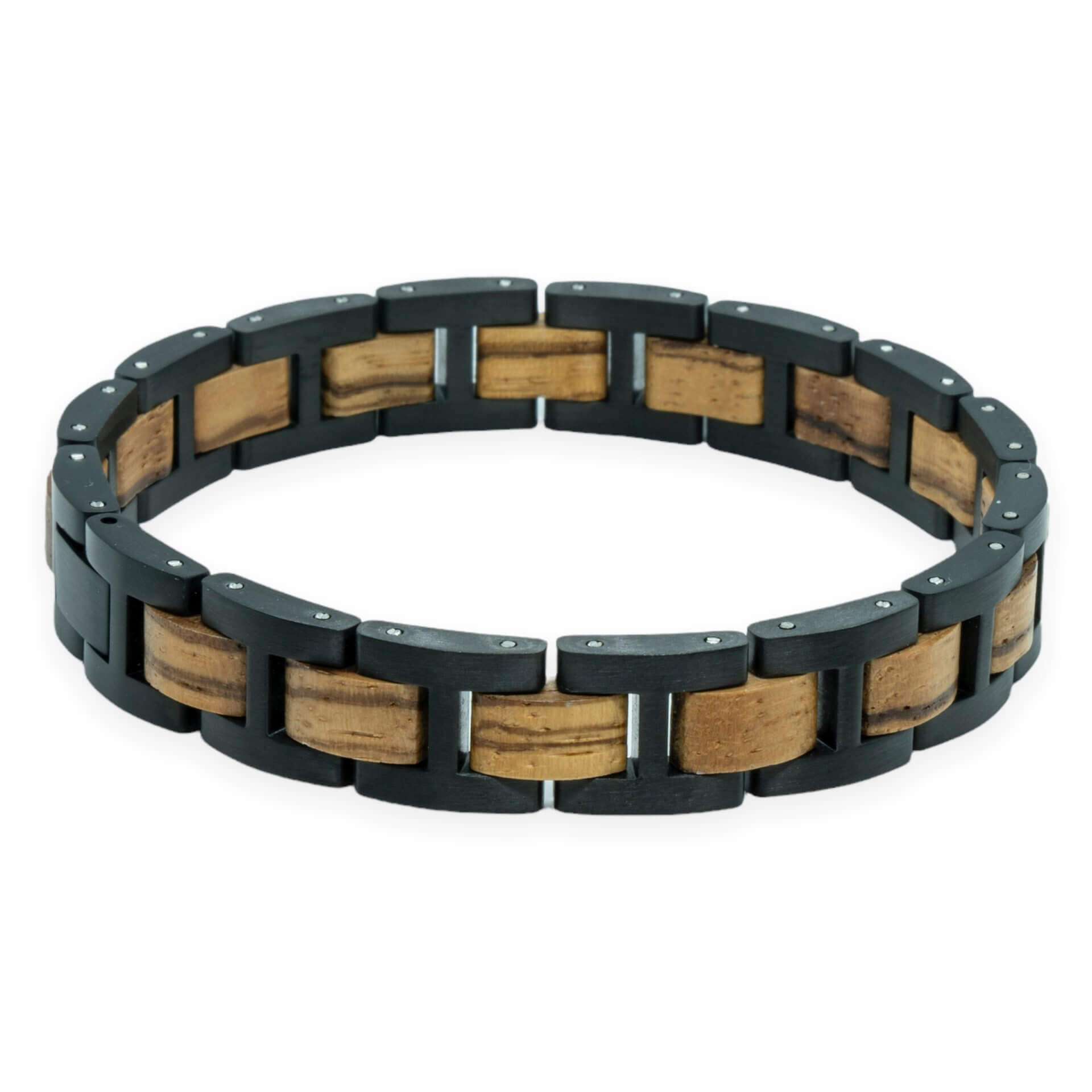Matterhorn (Zebrano / Zwart) – Houten armband