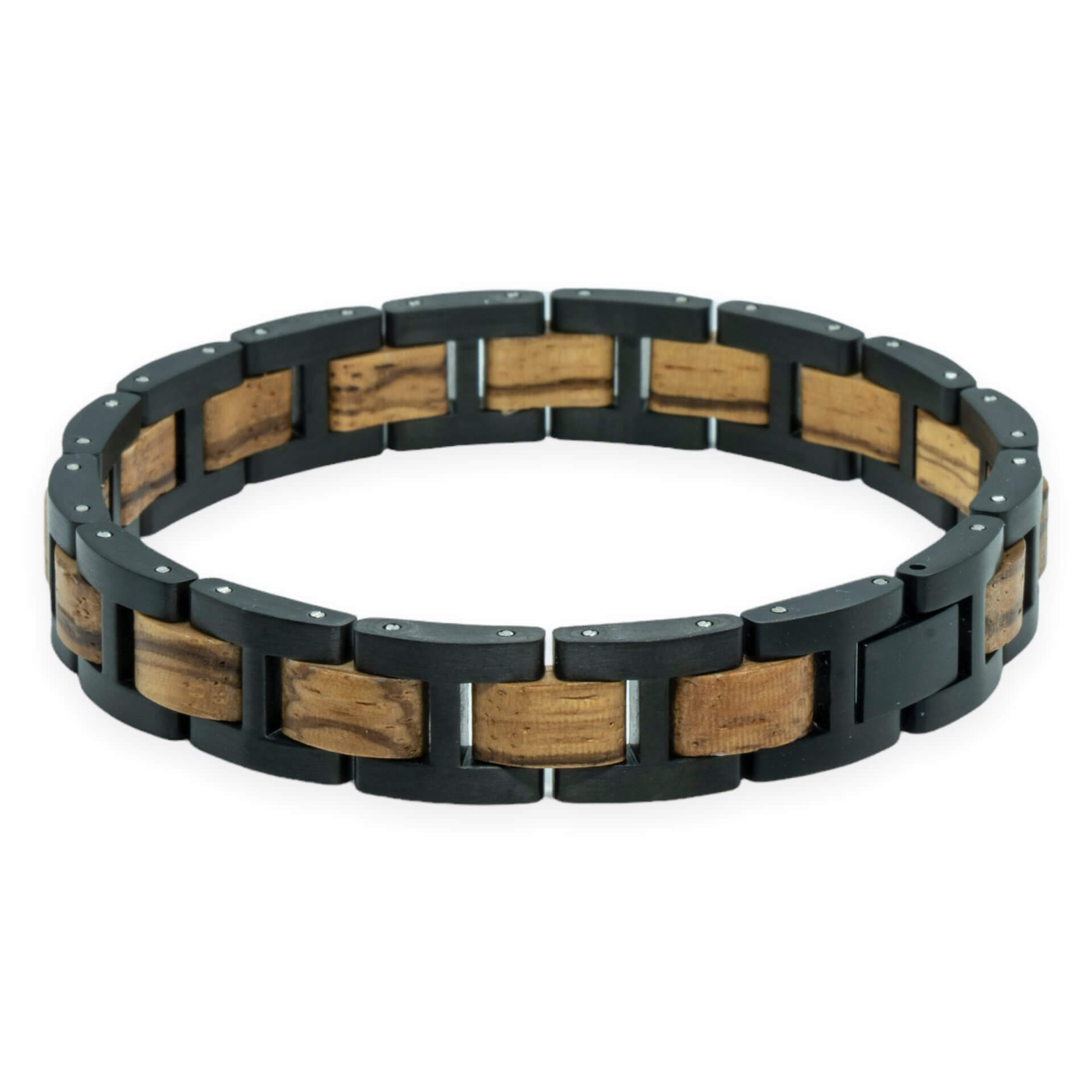 Matterhorn (Zebrano / Zwart) – Houten armband