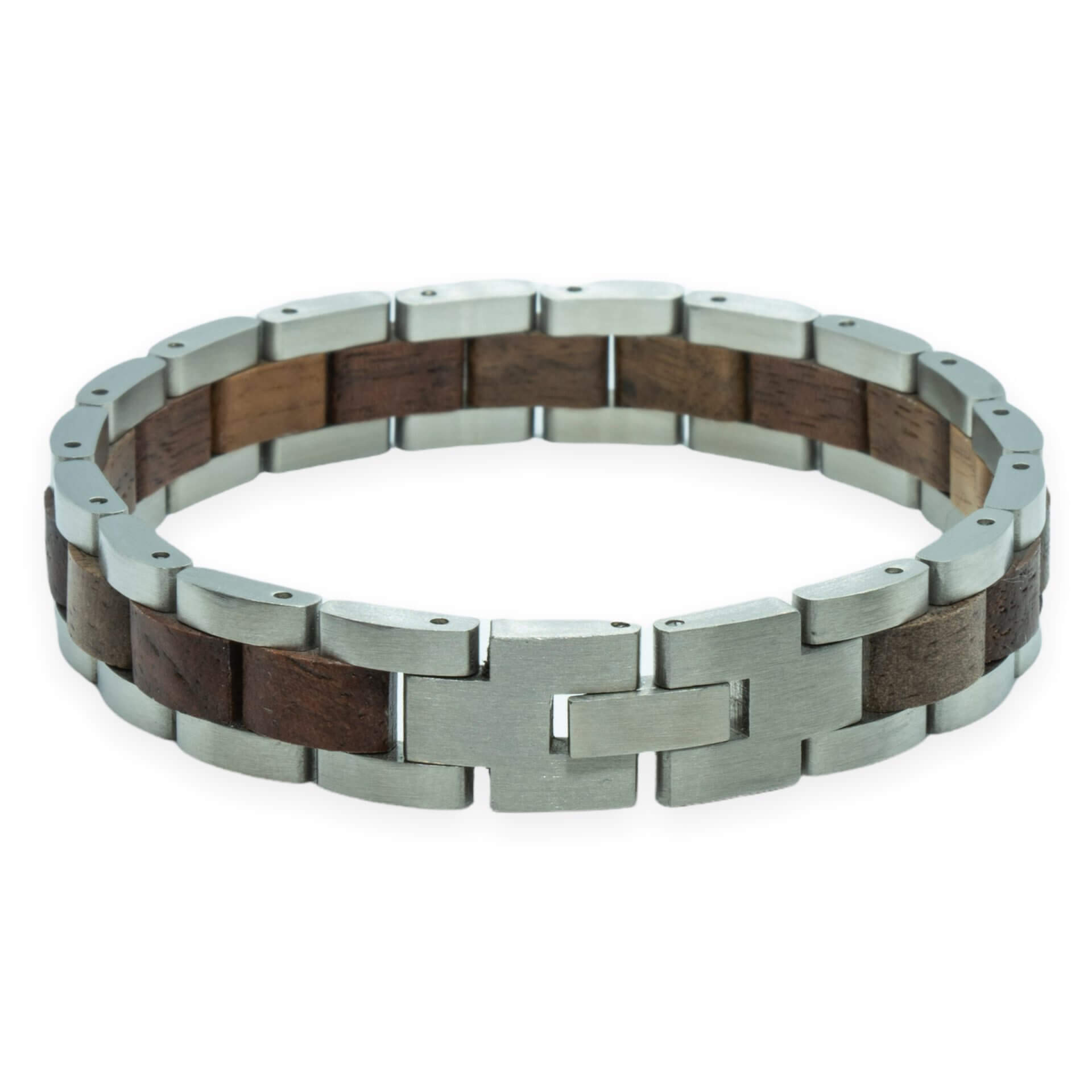 TimberWood – Mont Blanc (Walnoot + RVS) – Houten armband