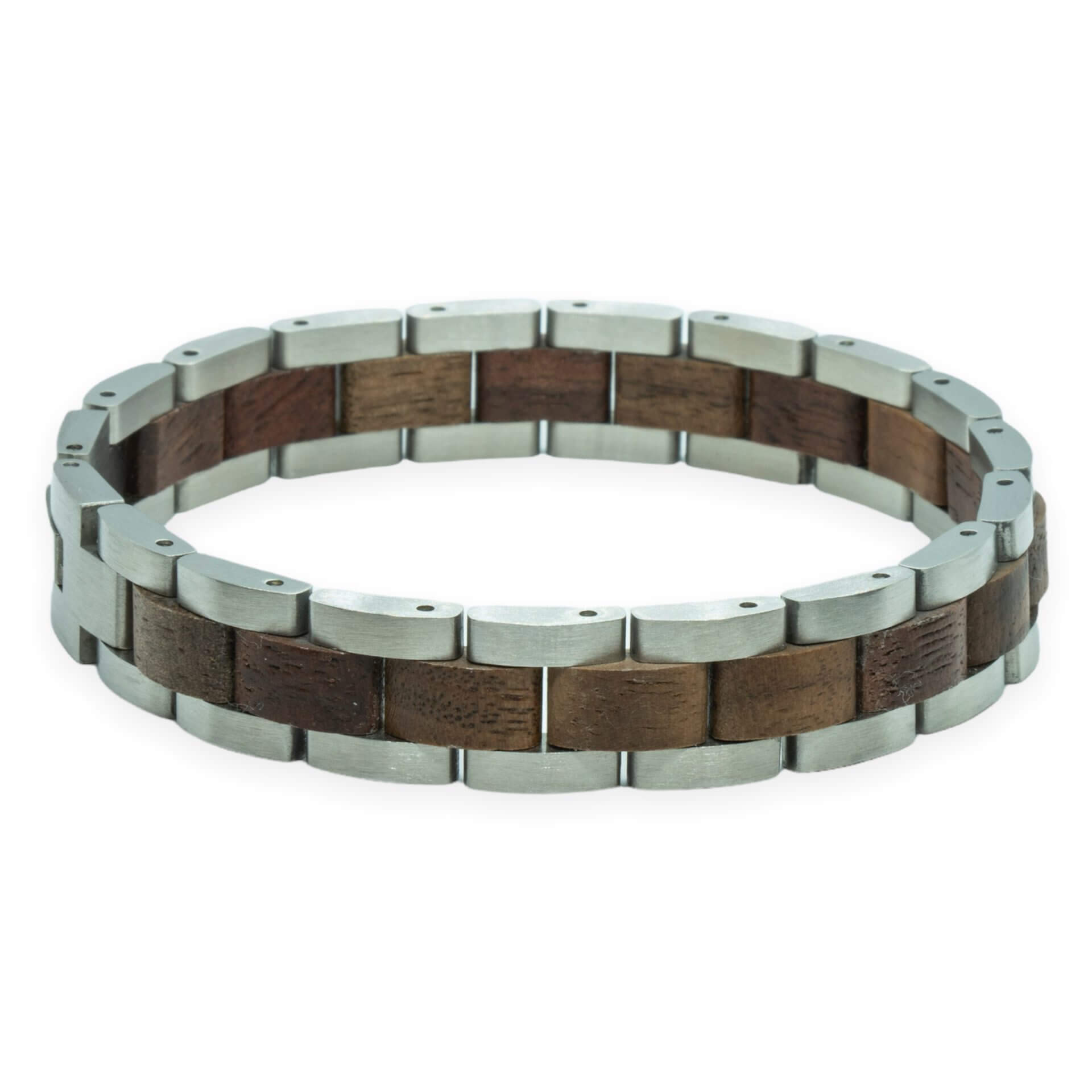 TimberWood – Mont Blanc (Walnoot + RVS) – Houten armband