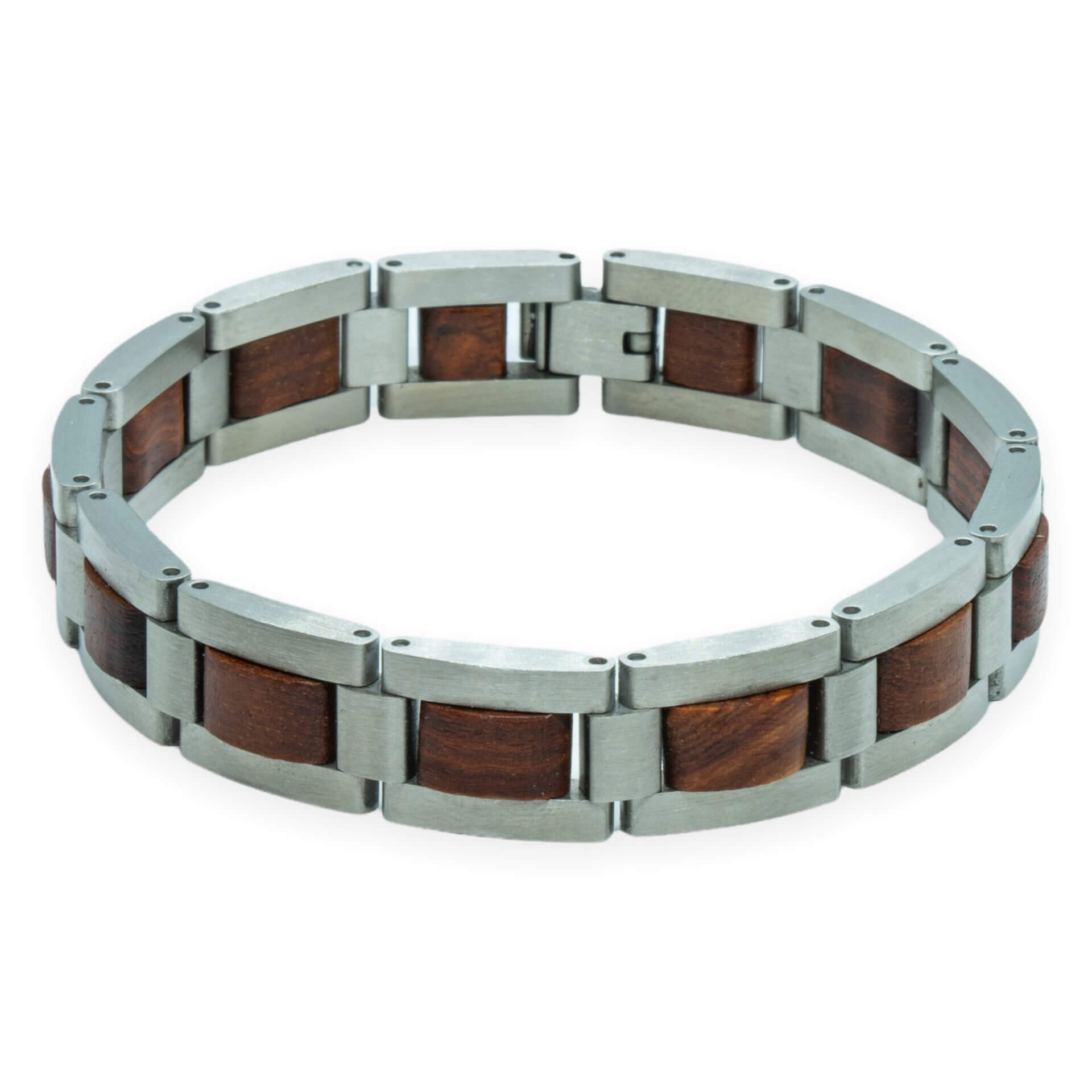 Mount Everest (Sandelhout + RVS) - Houten armband