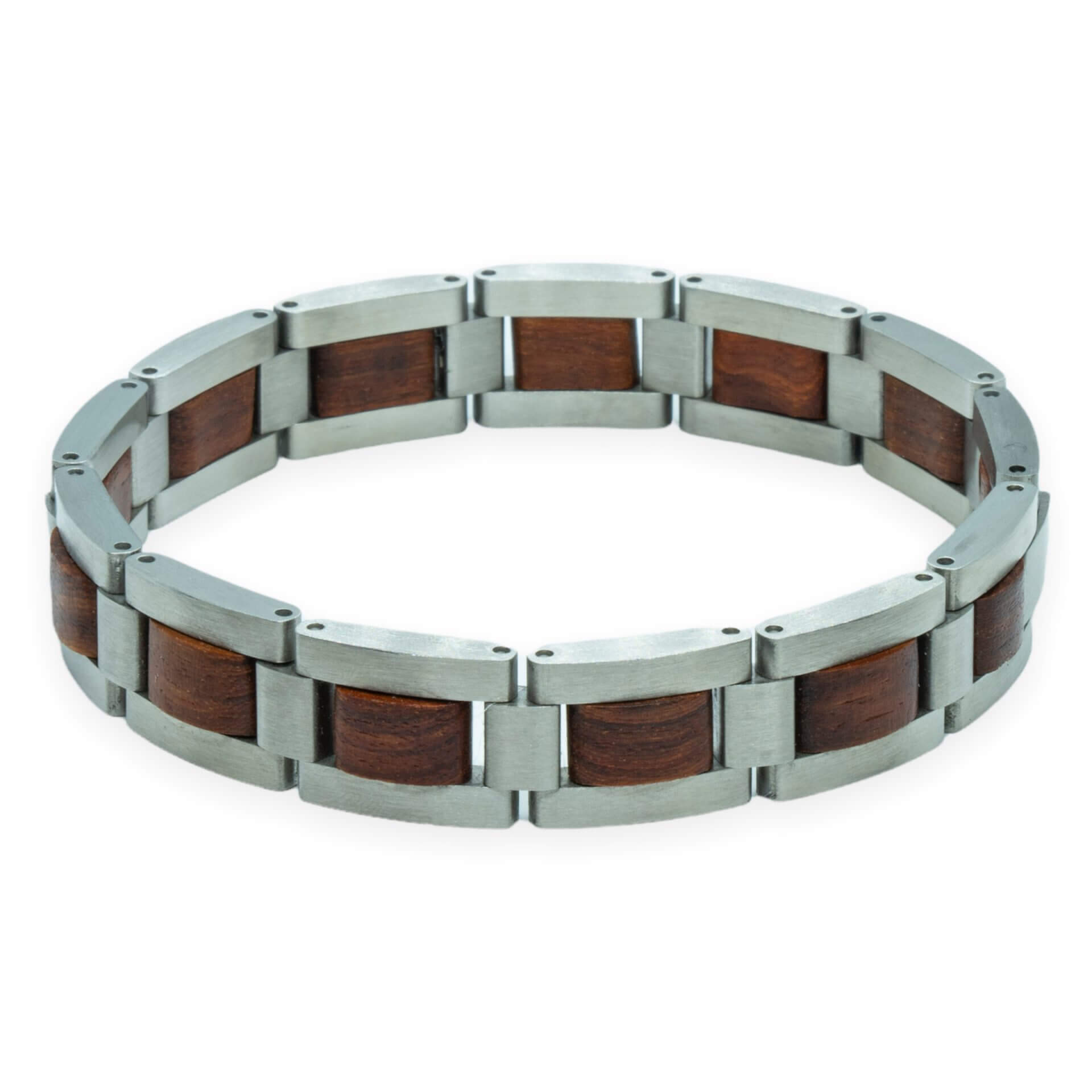 Mount Everest (Sandelhout + RVS) - Houten armband