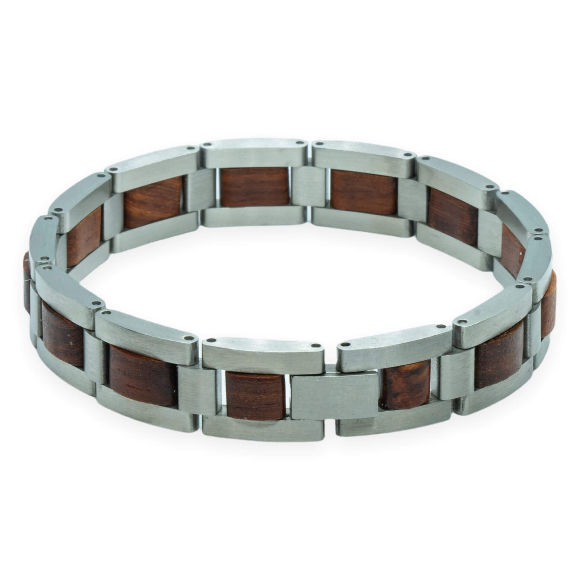 Mount Everest (Sandelhout + RVS) - Houten armband