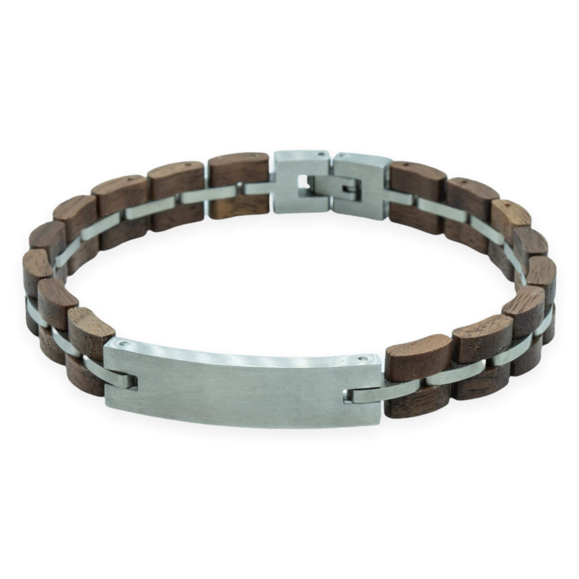 Eigen tekst op Gegraveerde Houten Walnoot armband - TimberWood